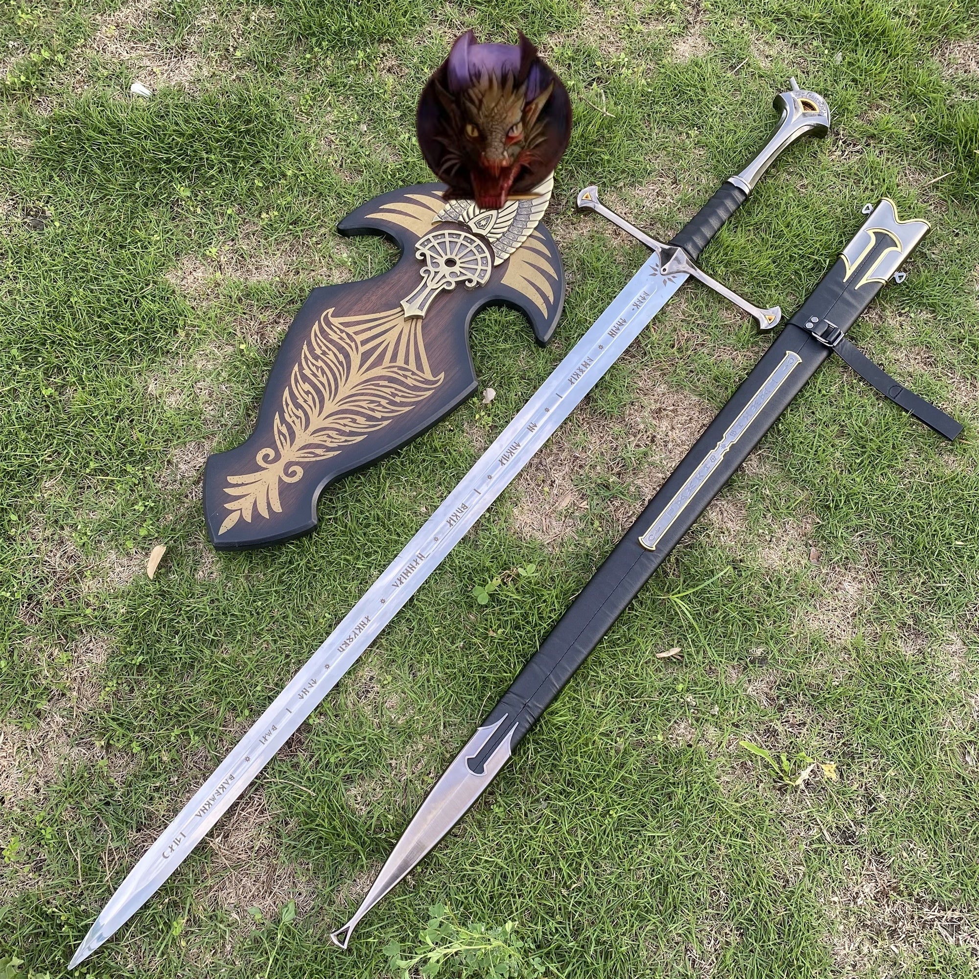 Life-size Andúril Narsil Sword Blunt 128CM Steel Replica