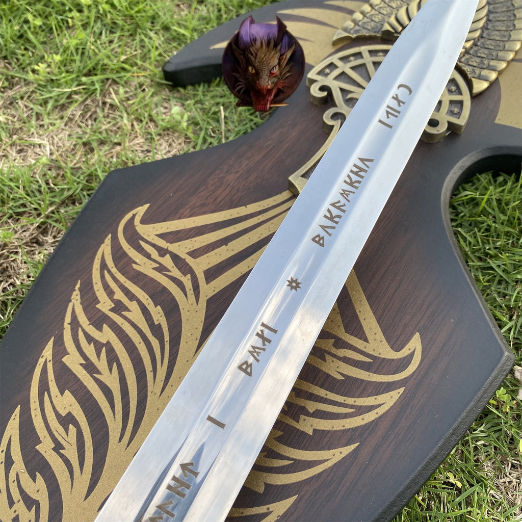 Life-Size Andúril Narsil Sword Blunt Steel Replica