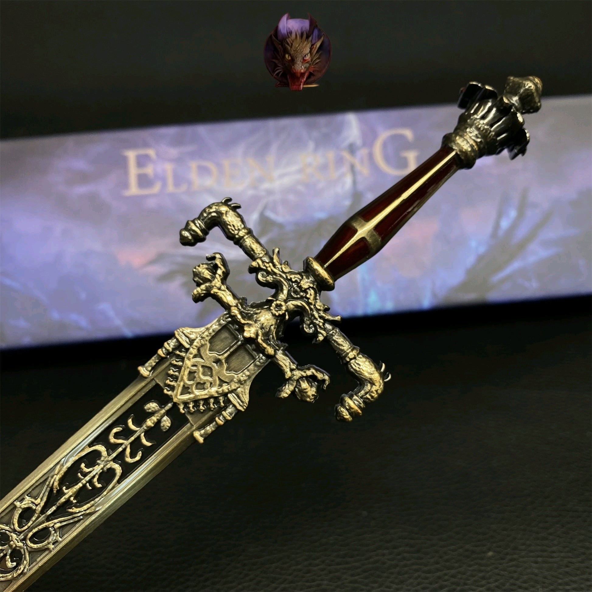 ER Game Night And Flame Sword Metal Replica With Gift Box