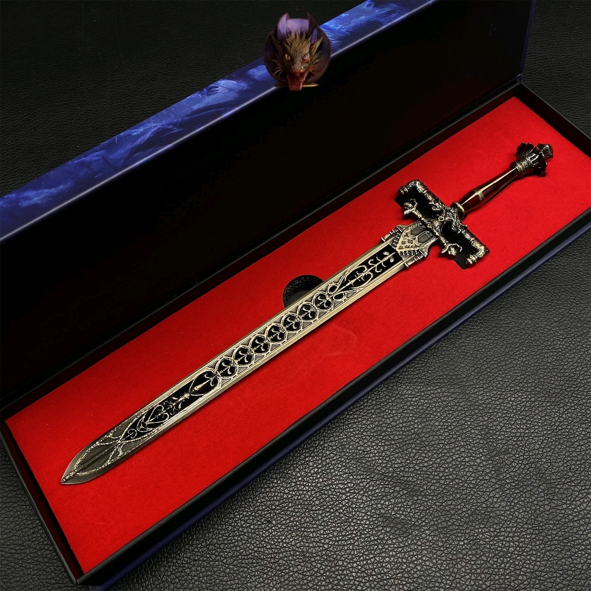 ER Game Night And Flame Sword Metal Replica With Gift Box