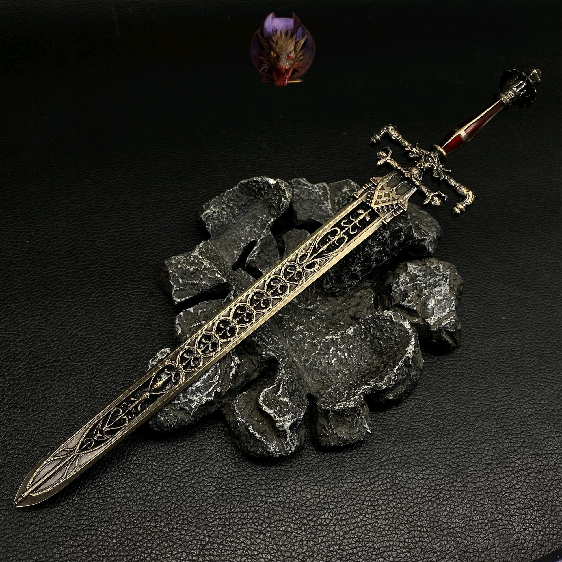 ER Game Night And Flame Sword Metal Replica With Gift Box