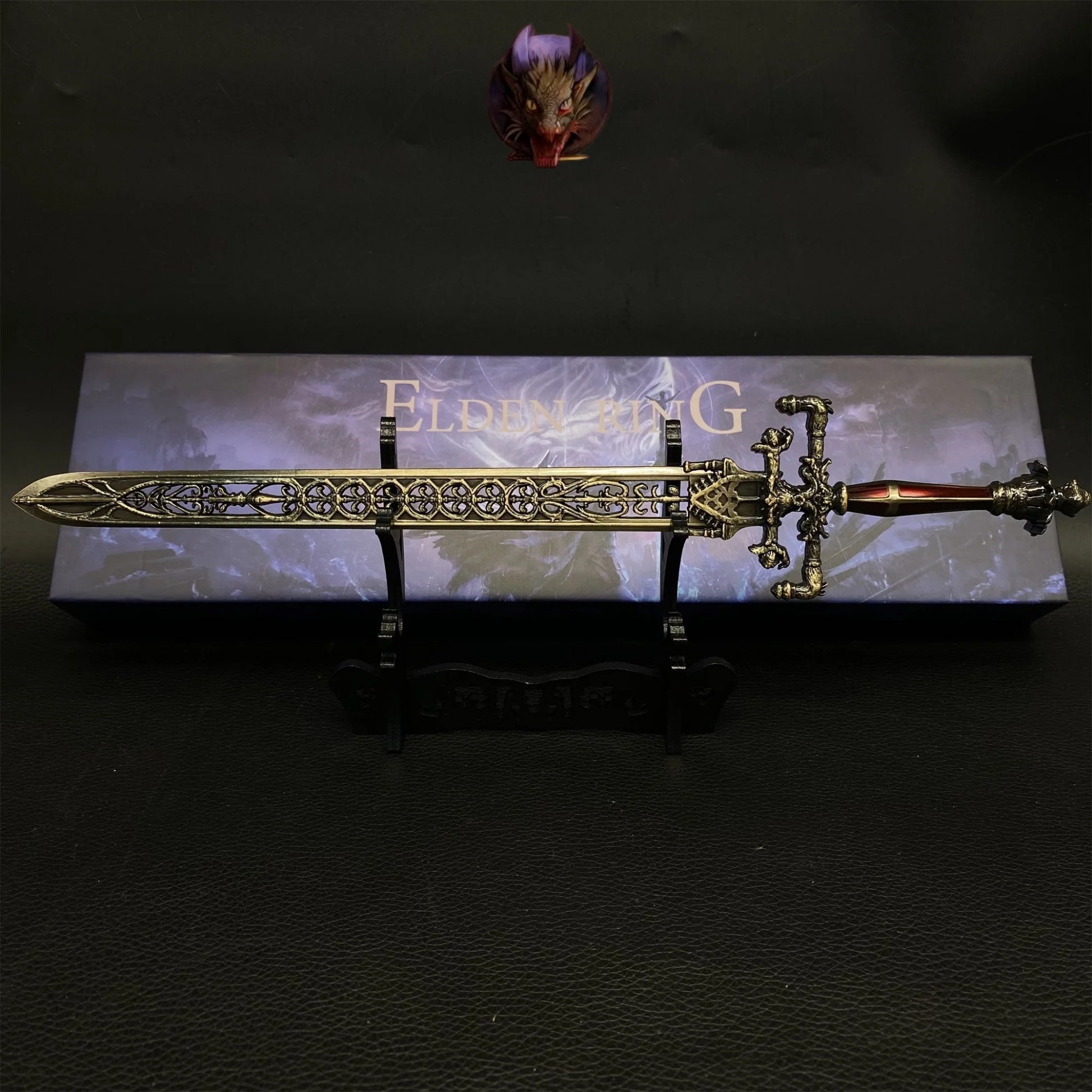 ER Game Night And Flame Sword Metal Replica With Gift Box