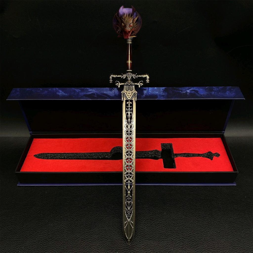 ER Game Night And Flame Sword Metal Replica With Gift Box