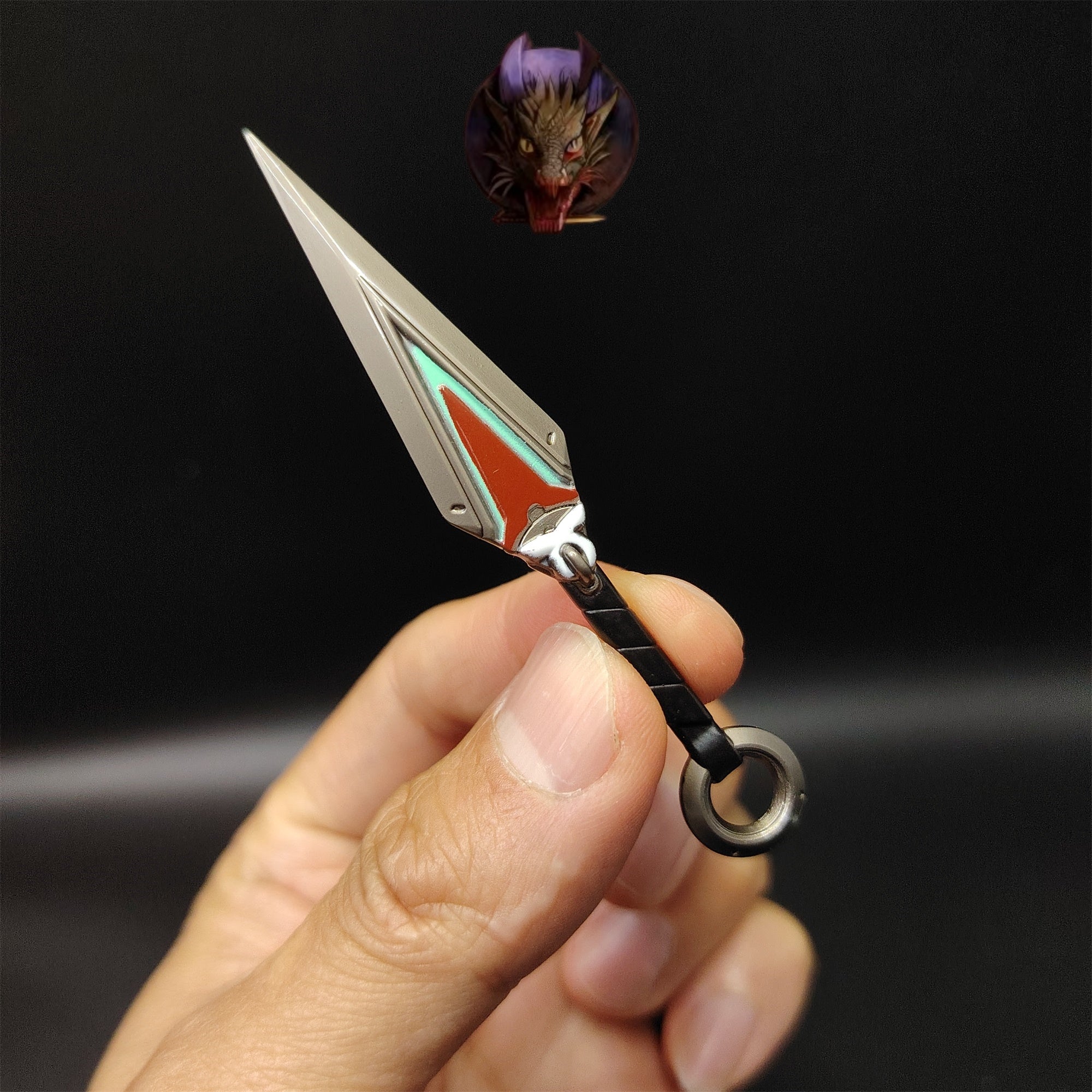 OW2 Kiriko Kunai 8CM Metal Keychain