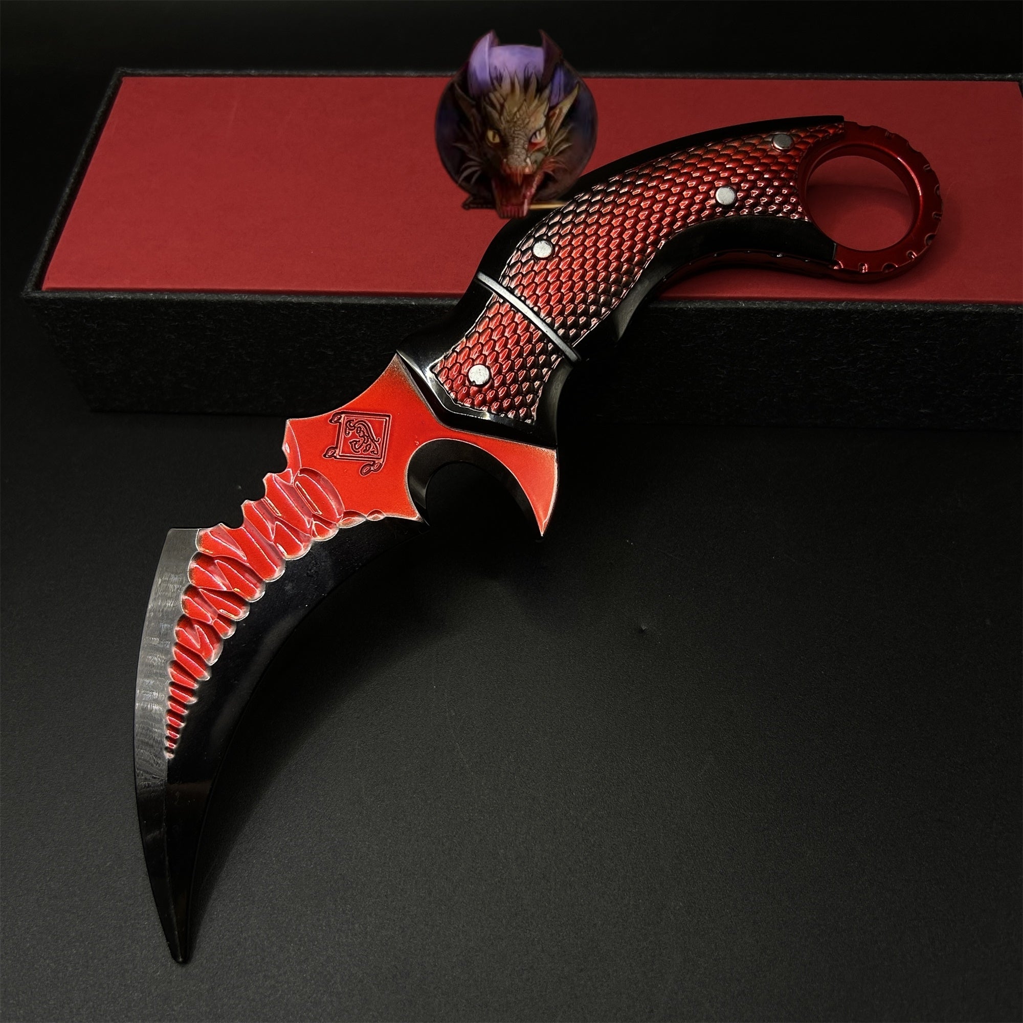 Delta Force Game Red Owl Scarecrow Karambit Blunt Metal Replica