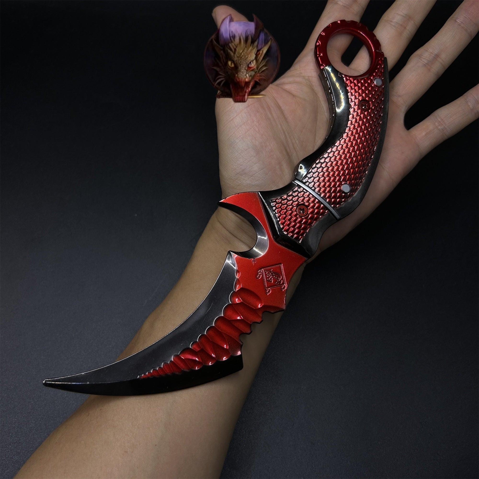 Delta Force Game Red Owl Scarecrow Karambit Blunt Metal Replica