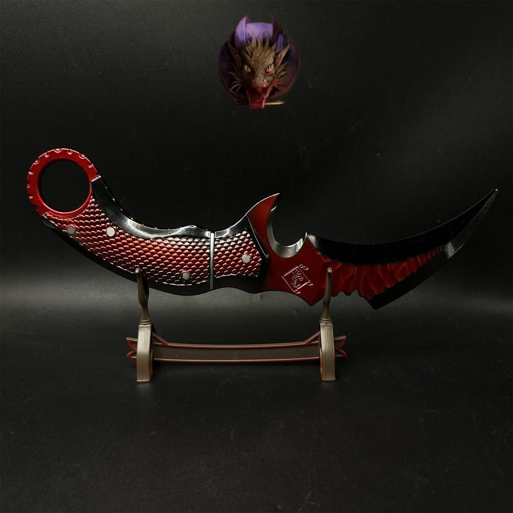 Delta Force Game Red Owl Scarecrow Karambit Blunt Metal Replica