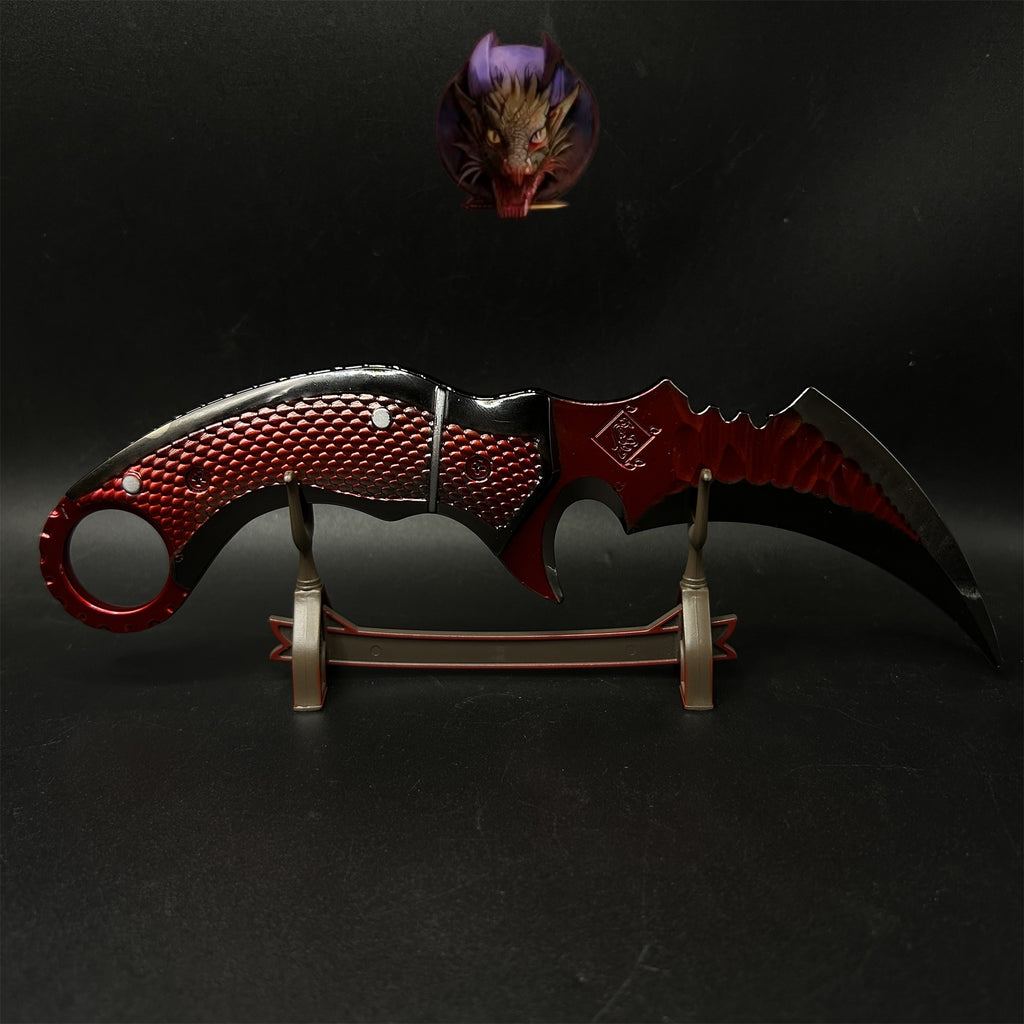 Delta Force Game Red Owl Scarecrow Karambit Blunt Metal Replica