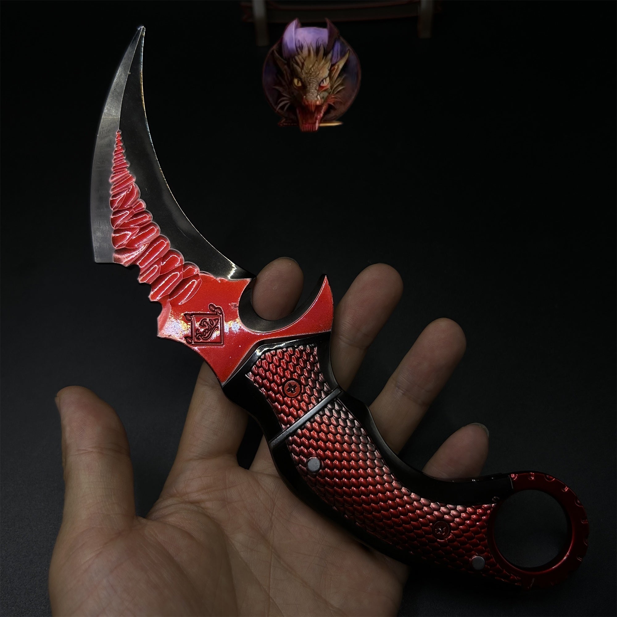 Delta Force Game Red Owl Scarecrow Karambit Blunt Metal Replica