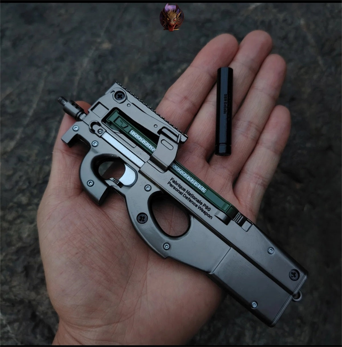 Mini P90 Submachine Alloy Small Gun Model