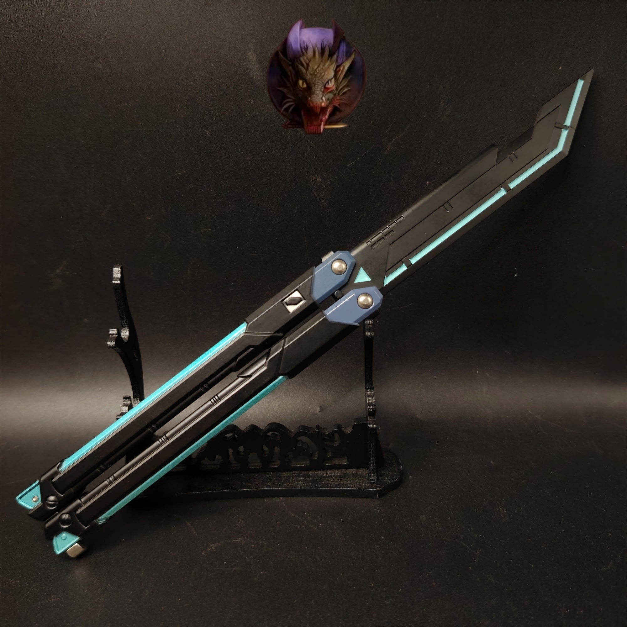 Val Blue RGX Butterfly Knife Blunt Blade Metal Replica