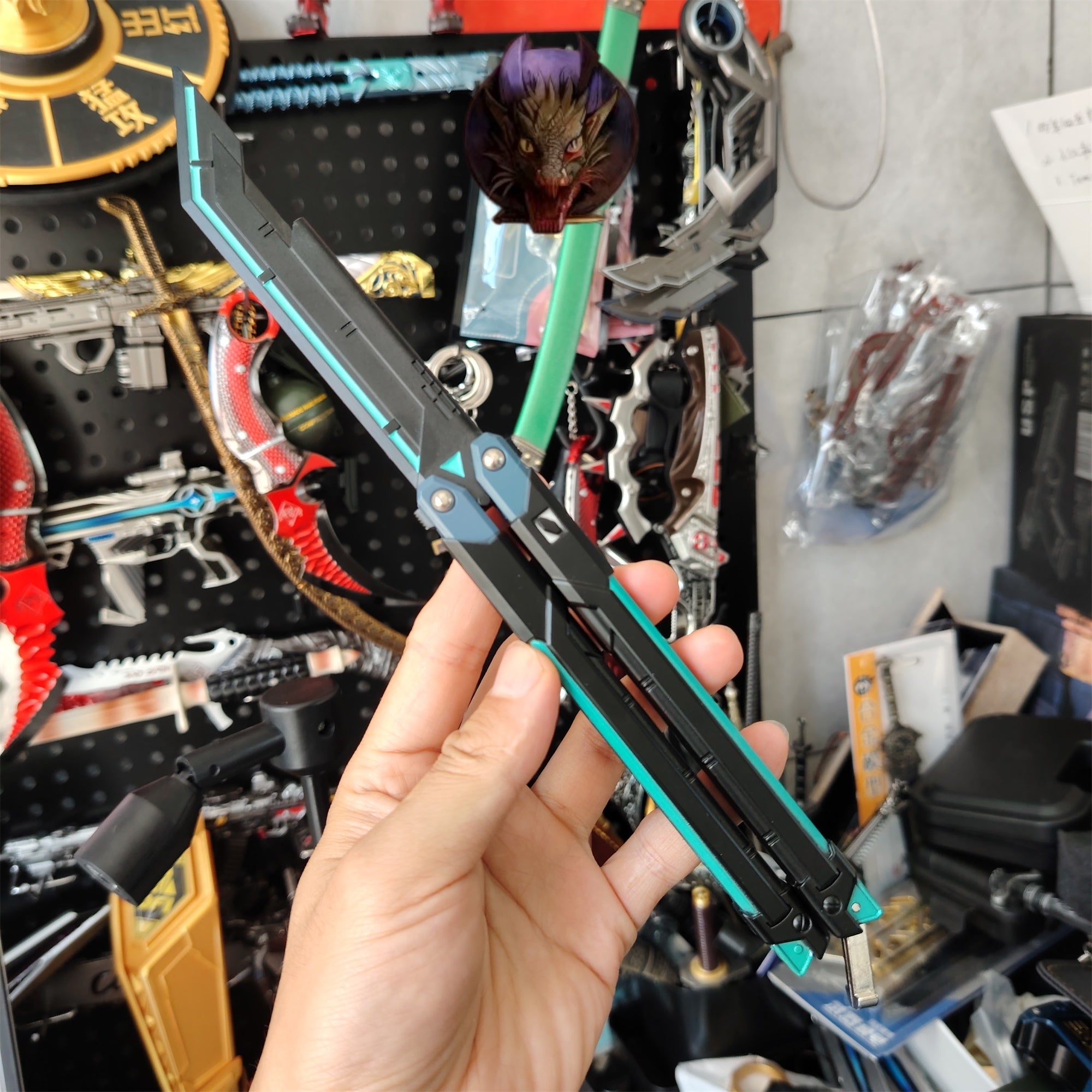 Val Blue RGX Butterfly Knife Blunt Blade Metal Replica