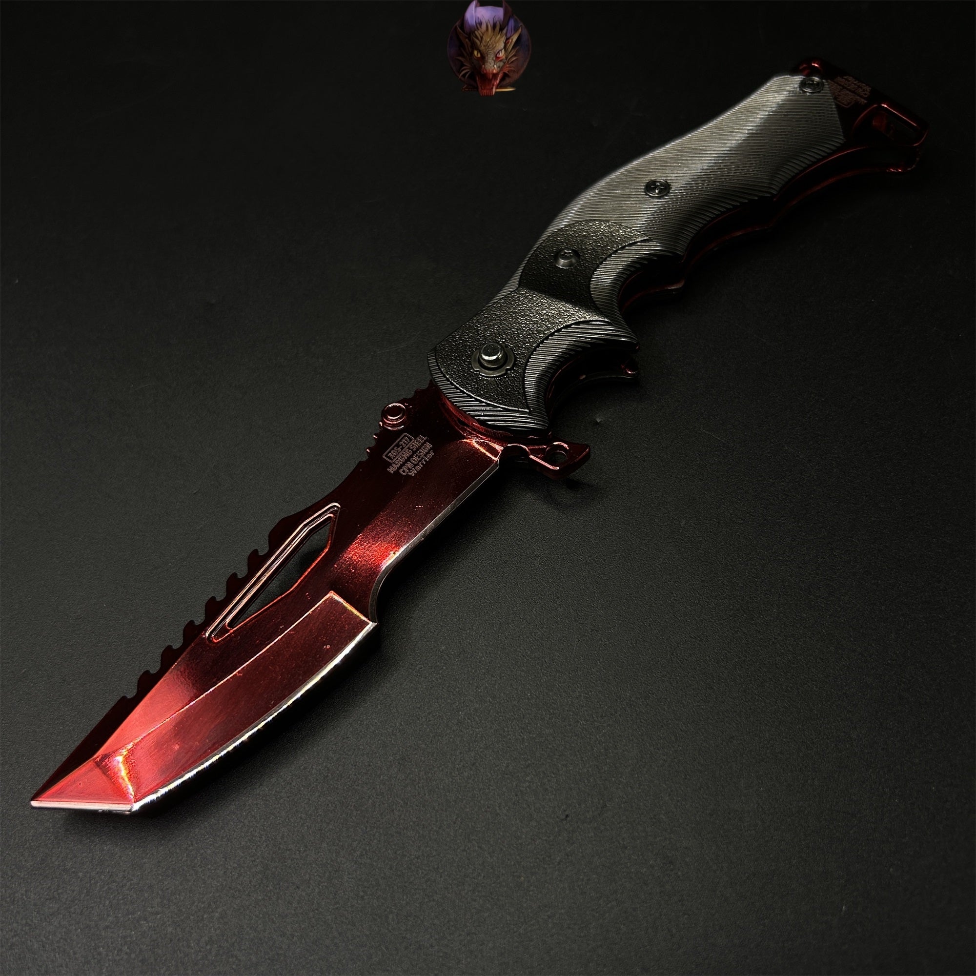 Arena Breakout Game Red Kite Combat Knife Blunt Metal Replica