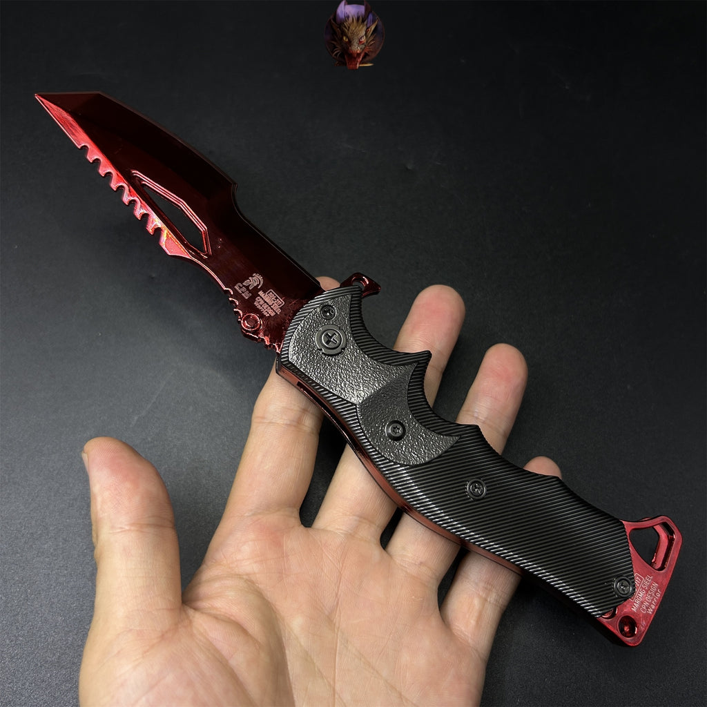 Arena Breakout Game Red Kite Combat Knife Blunt Metal Replica