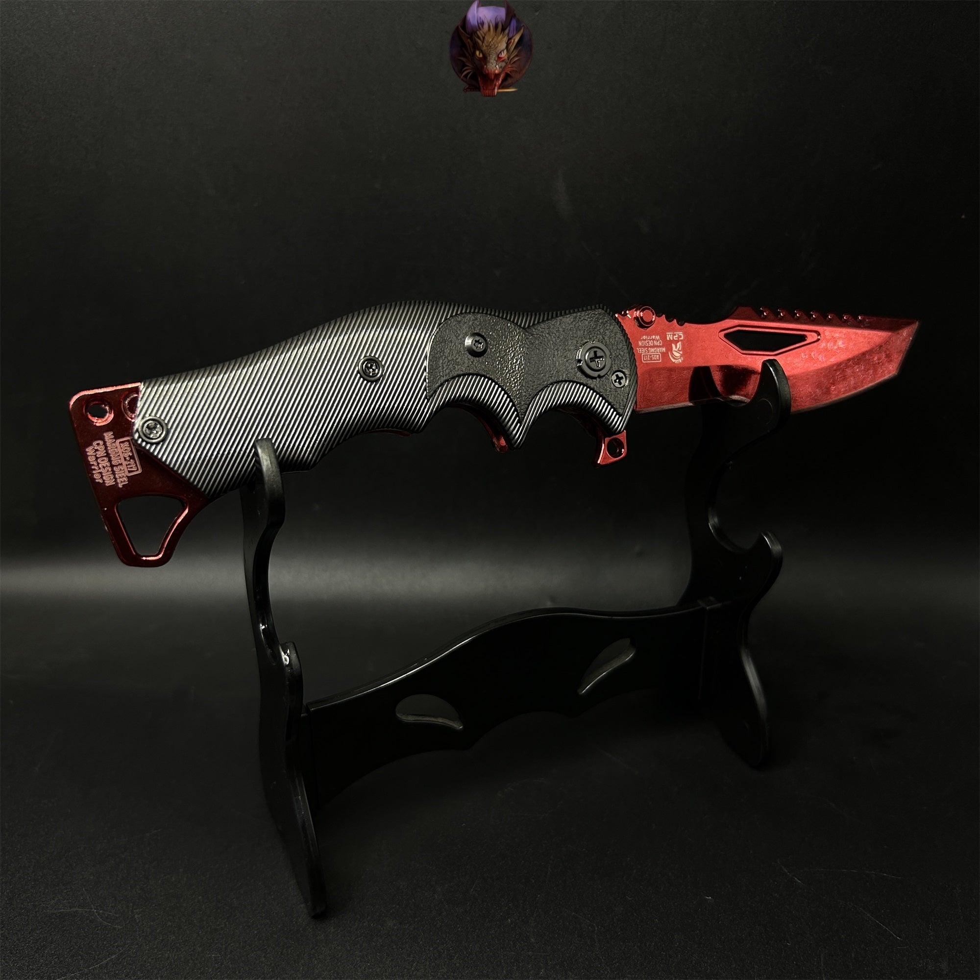 Arena Breakout Game Red Kite Combat Knife Blunt Metal Replica