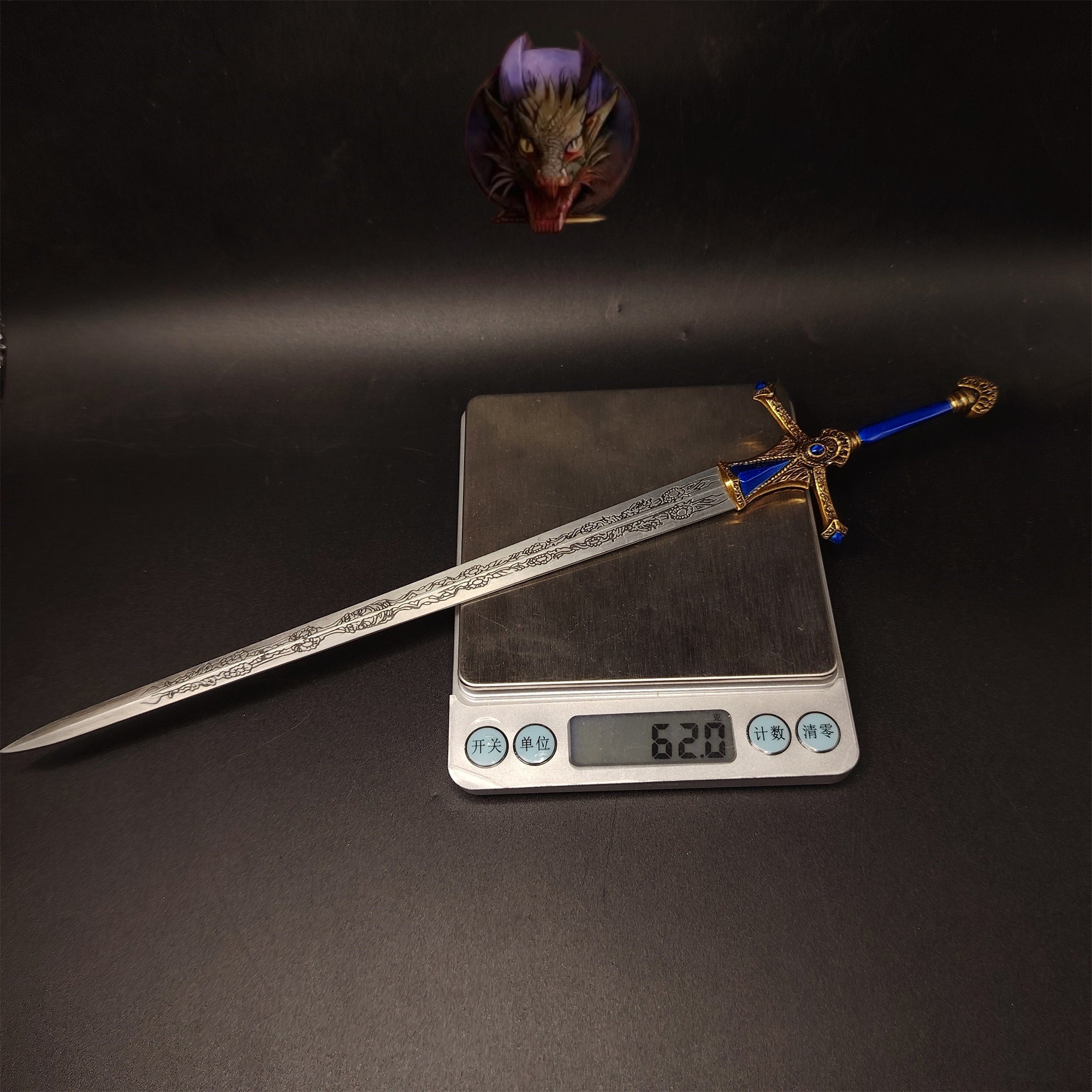 E Ring Twin Moon Knight Rellana Sword Metal Replica 2 Options