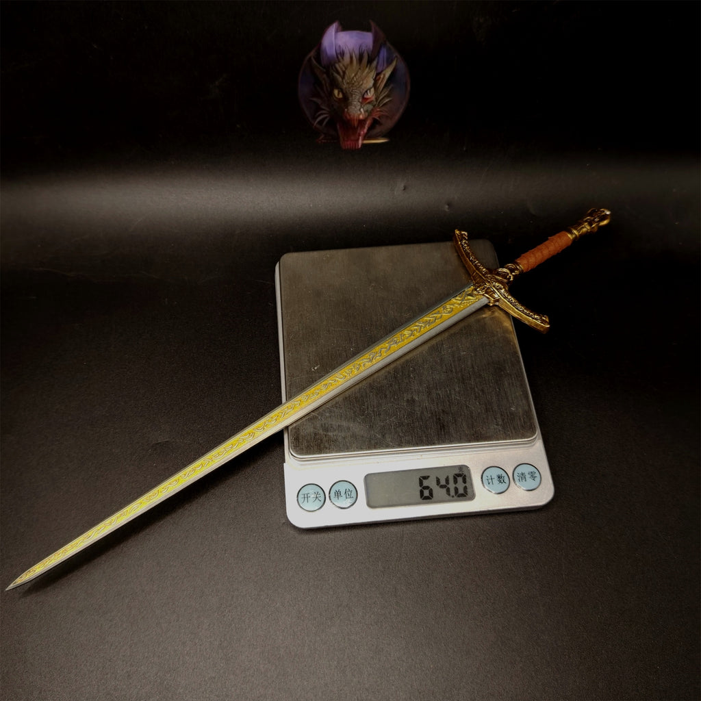 E Ring Twin Moon Knight Rellana Sword Metal Replica 2 Options