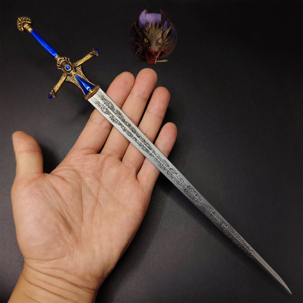 E Ring Twin Moon Knight Rellana Sword Metal Replica 2 Options