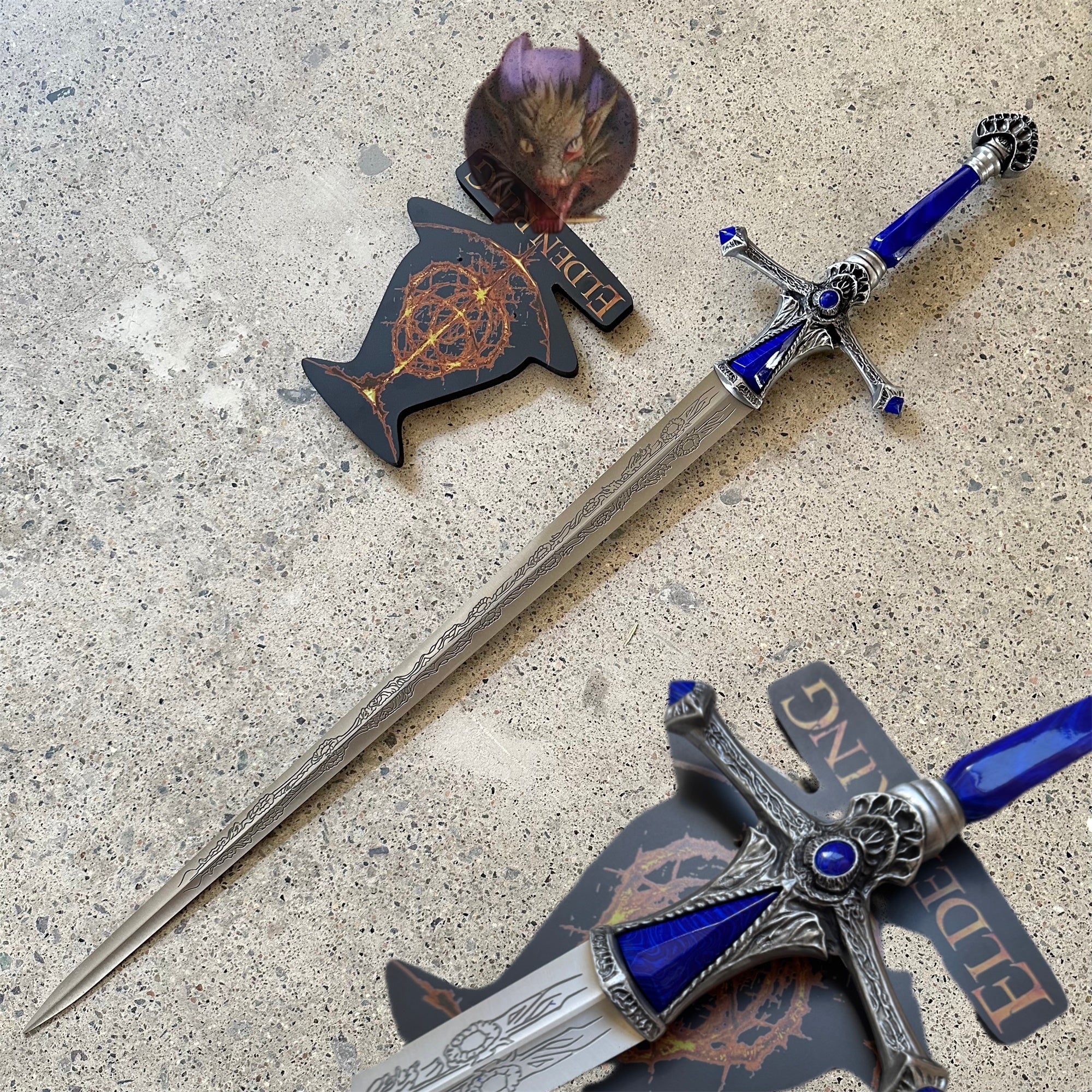 Life-size Twin Moon Knight Rellana Sword Steel Replica 2 Options