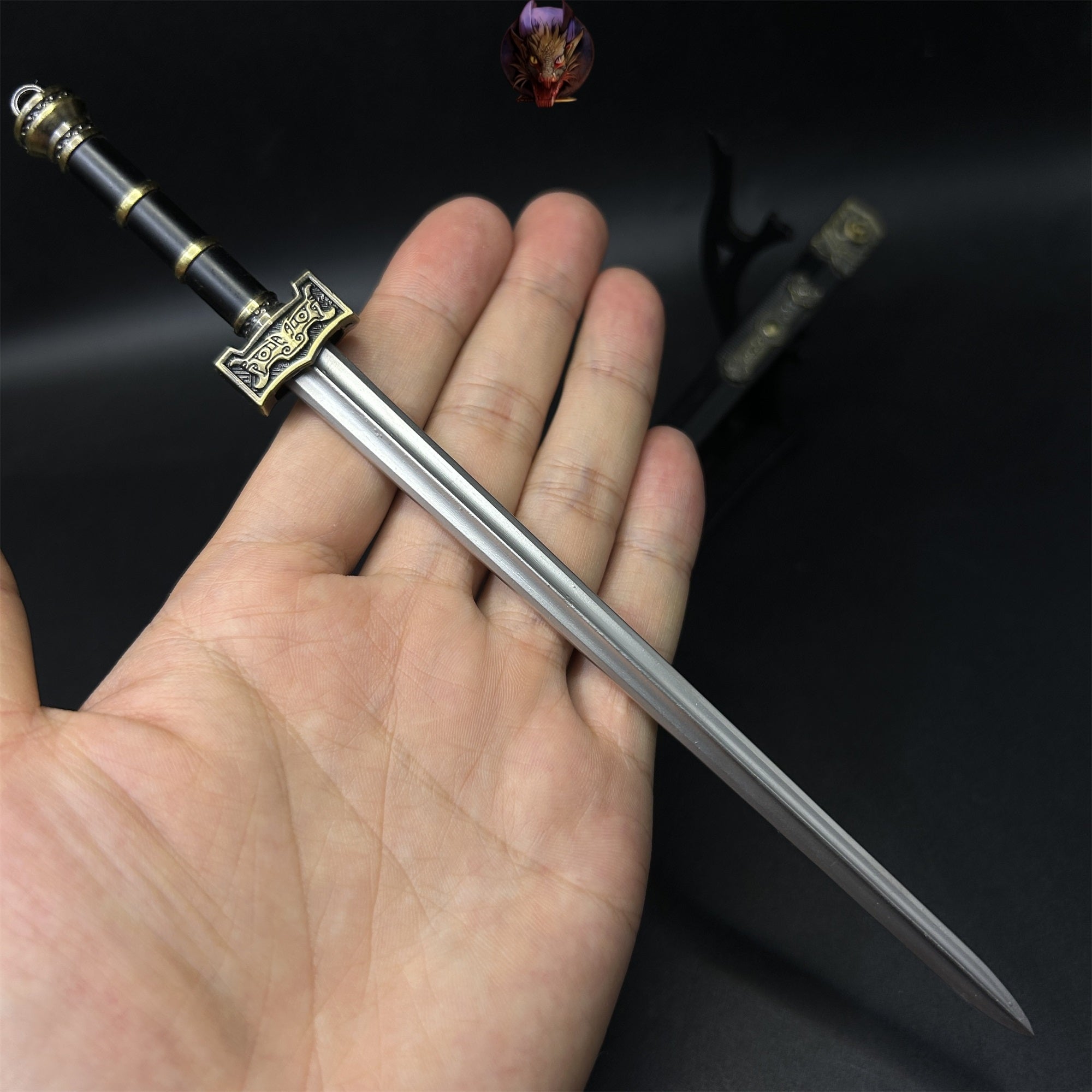 Metal Ancient Chinese Qin King Ruyi Sword 8.7''Replica USA Stock