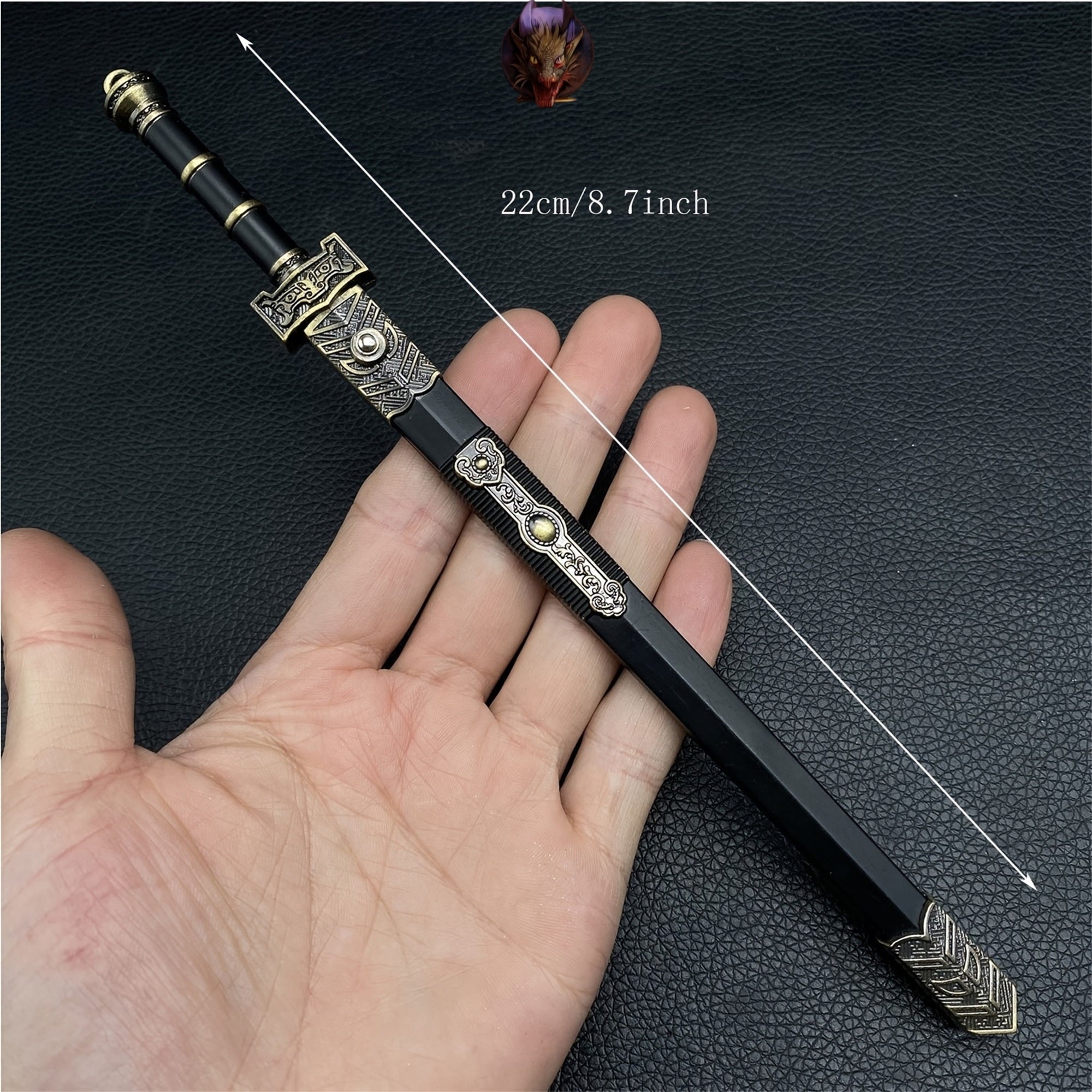 Metal Ancient Chinese Qin King Ruyi Sword 8.7''Replica USA Stock