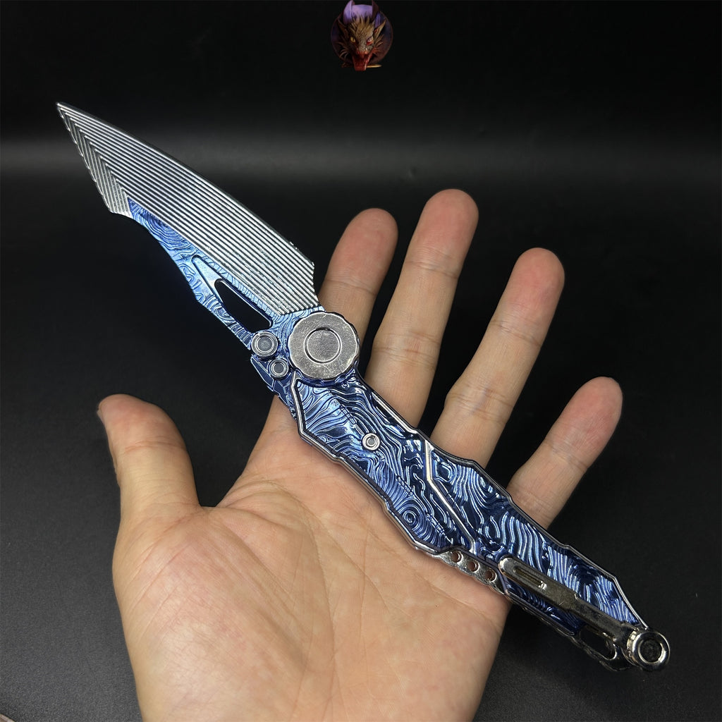Arena Breakout Game S07 Folding Knife Blunt Metal Replica Gift