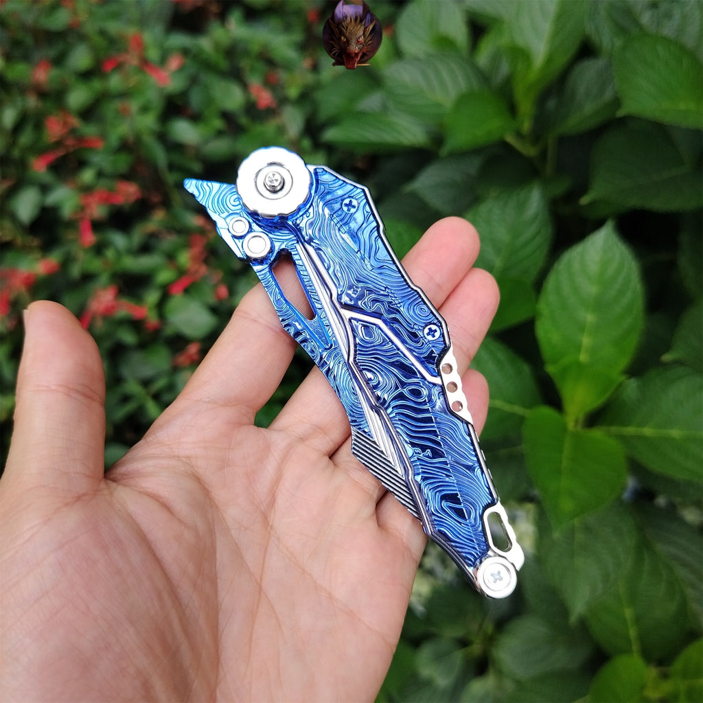 Arena Breakout Game S07 Folding Knife Blunt Metal Replica Gift