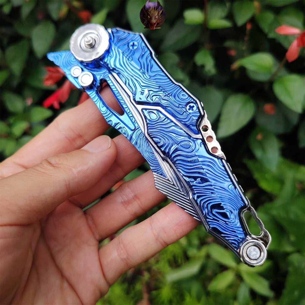 Arena Breakout Game S07 Folding Knife Blunt Metal Replica Gift
