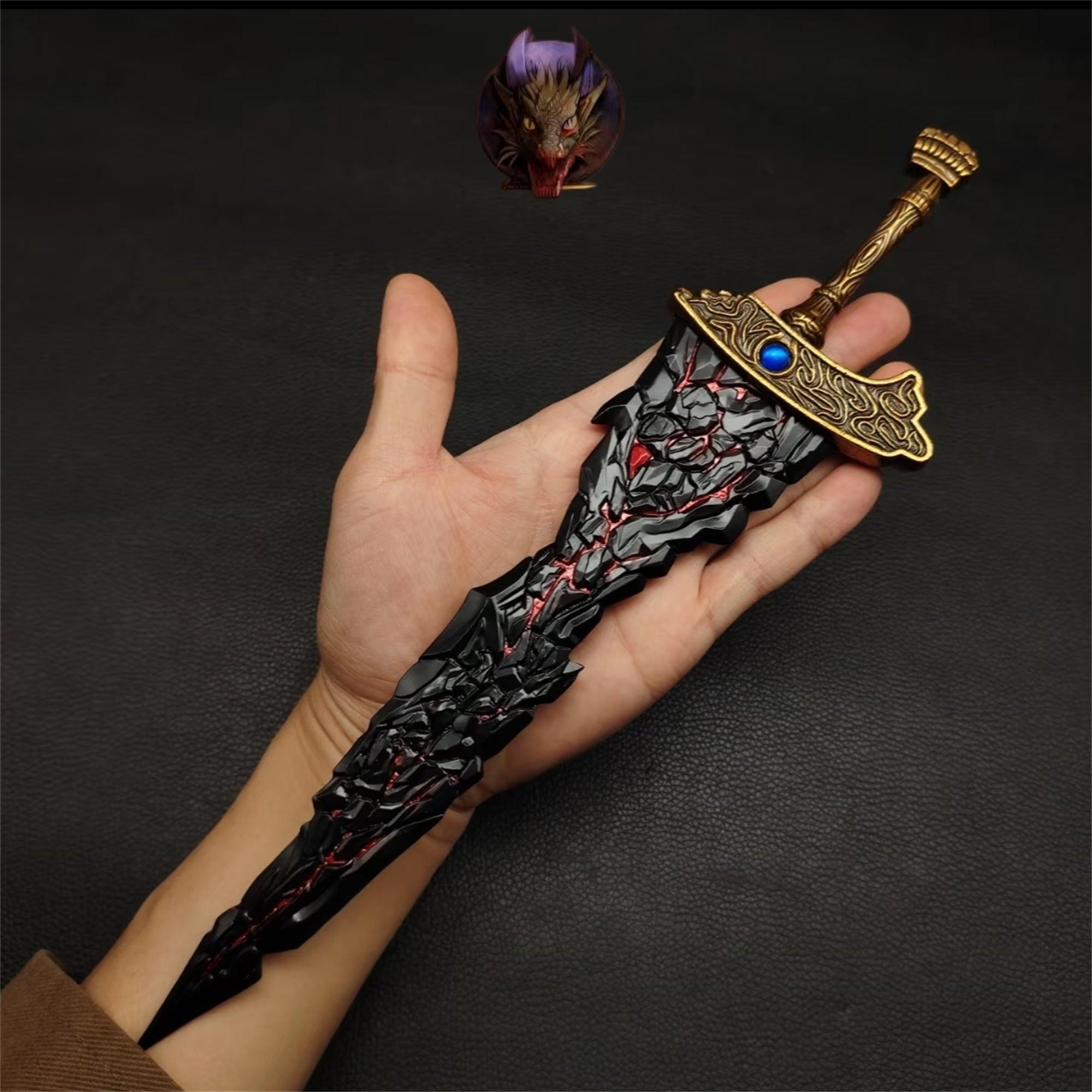 Soul Game Classical Maliketh's Black Blade Metal Replica With Gift Box