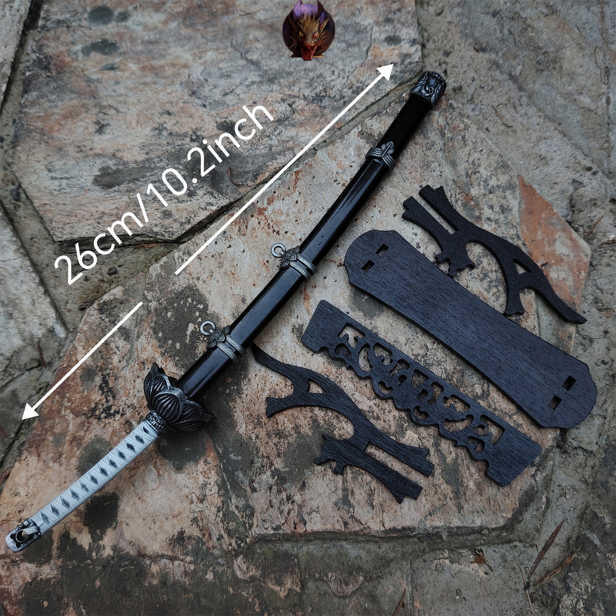 Black Mortal Blade Blunt Metal Replica 26CM Collection