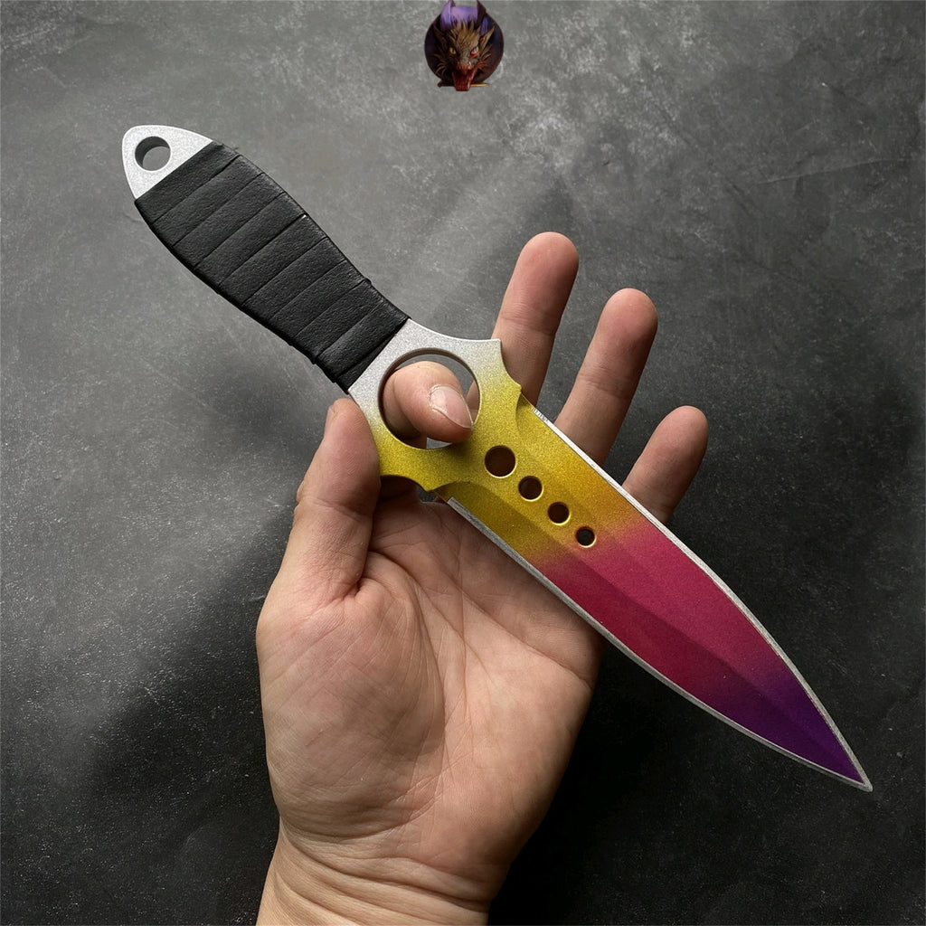 CS Game Skeleton Knife Fade Props Metal Replica