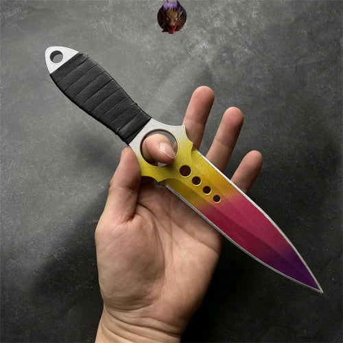 CS Game Skeleton Knife Fade Props Metal Replica