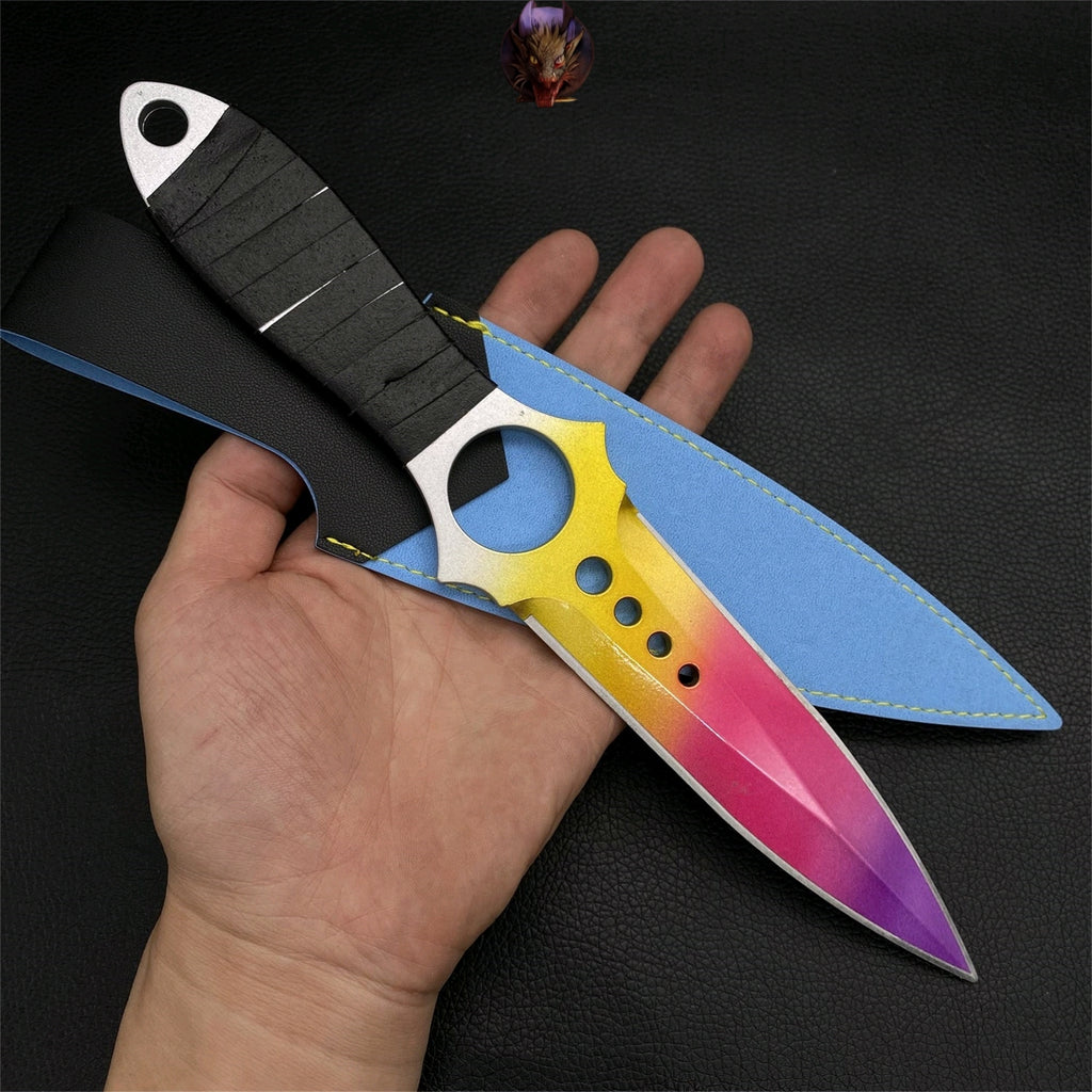 CS Game Skeleton Knife Fade Props Metal Replica