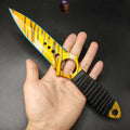 CS Game Skeleton Knife Tiger Tooth Skin Metal Replica