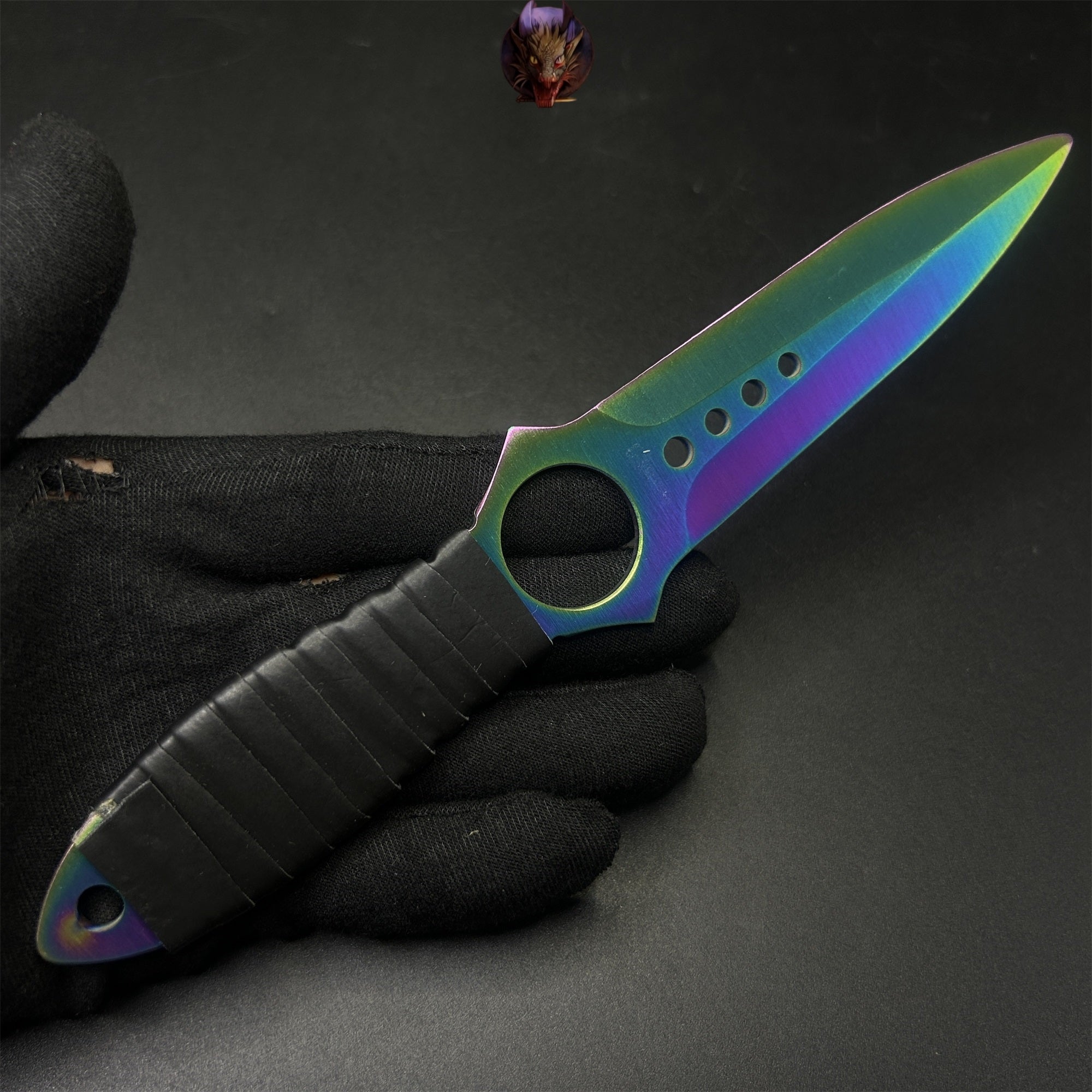CS Game Skeleton Knife Steel Replica 7 Skins