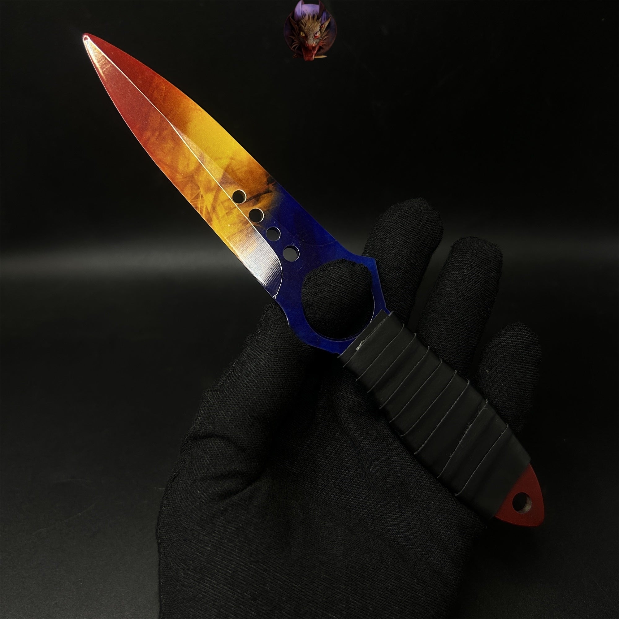 CS Game Skeleton Knife Steel Replica 7 Skins