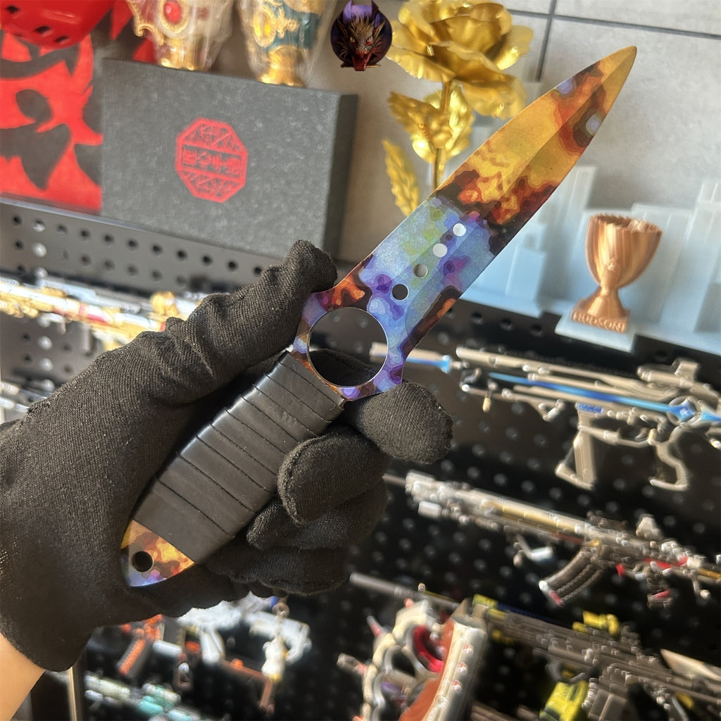 CS Game Skeleton Knife Steel Replica 7 Skins