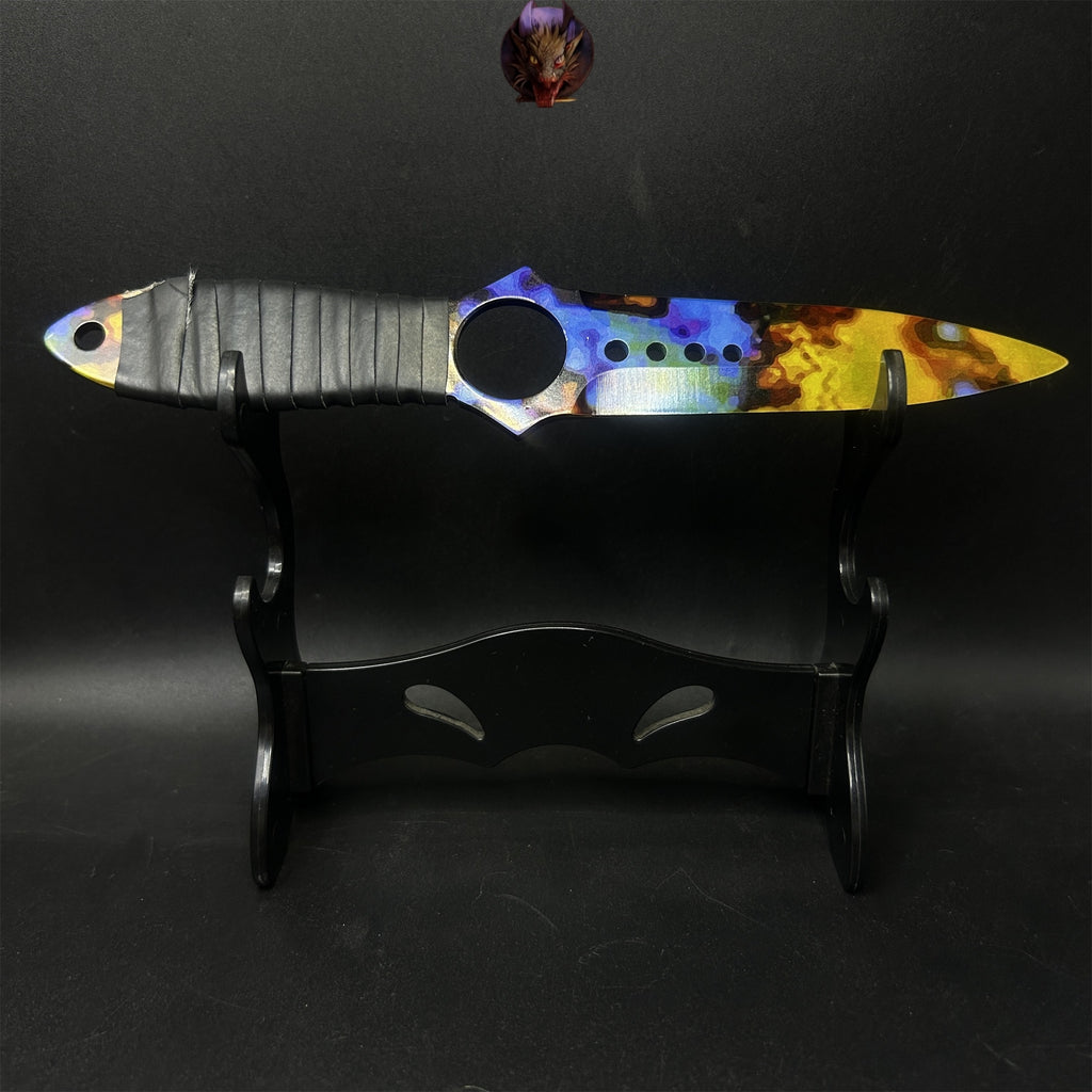 CS Game Skeleton Knife Steel Replica 7 Skins