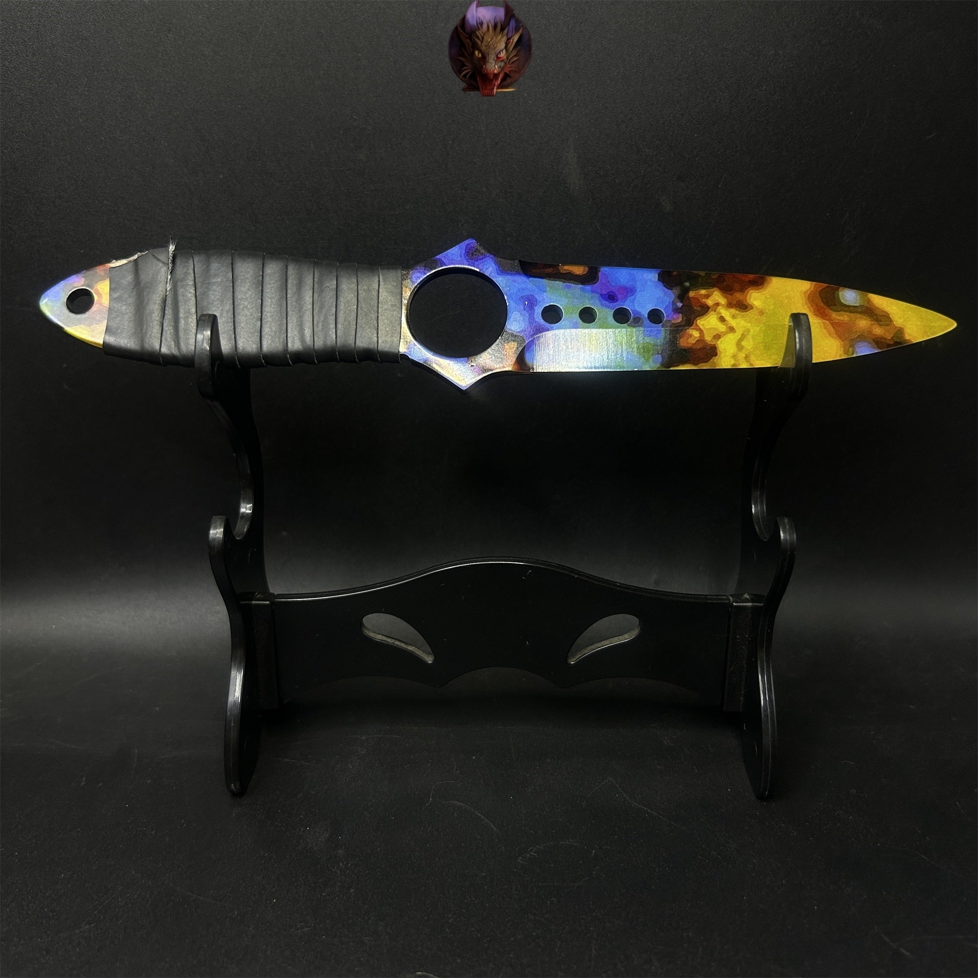 CS Game Skeleton Knife Steel Replica 7 Skins