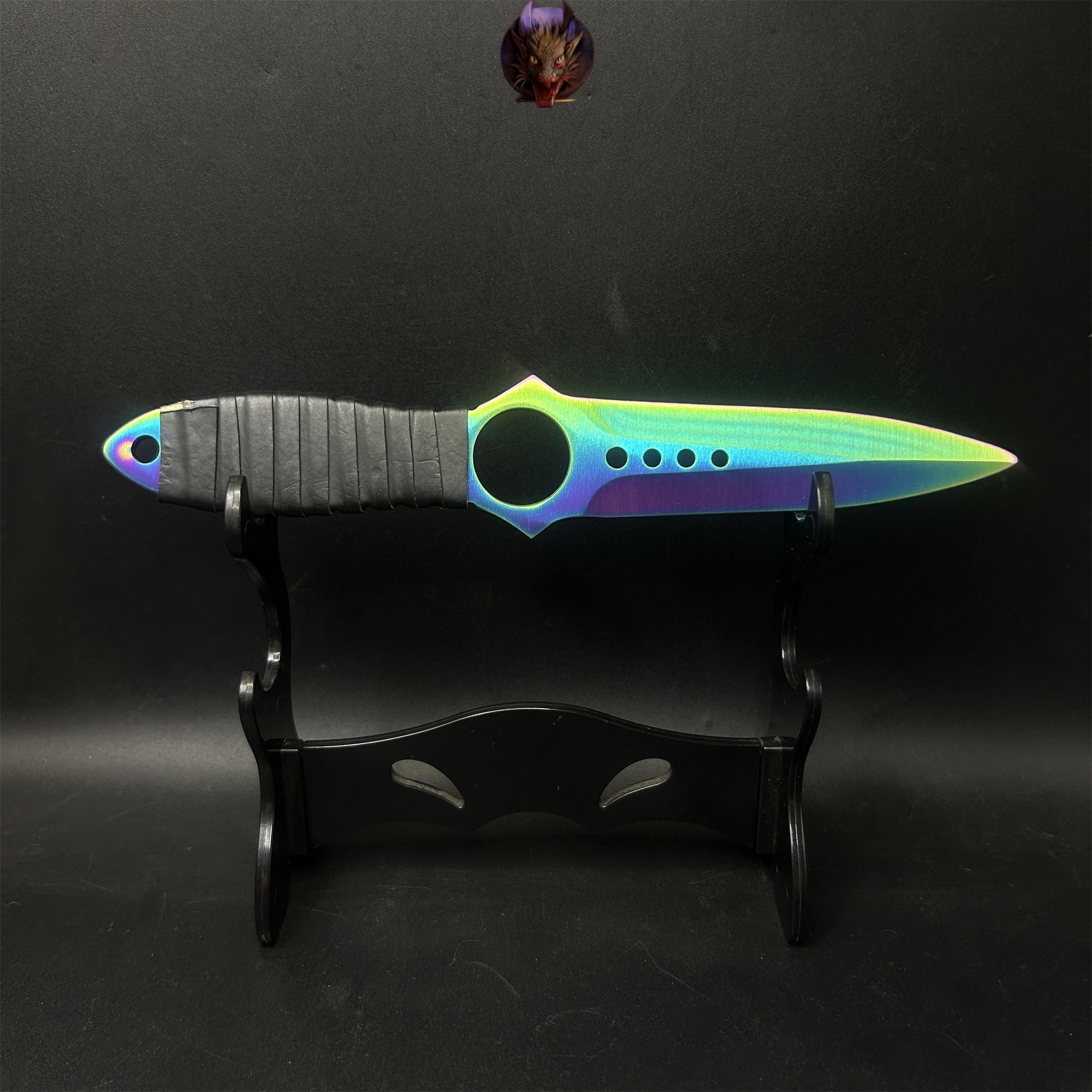 CS Game Skeleton Knife Steel Replica 7 Skins