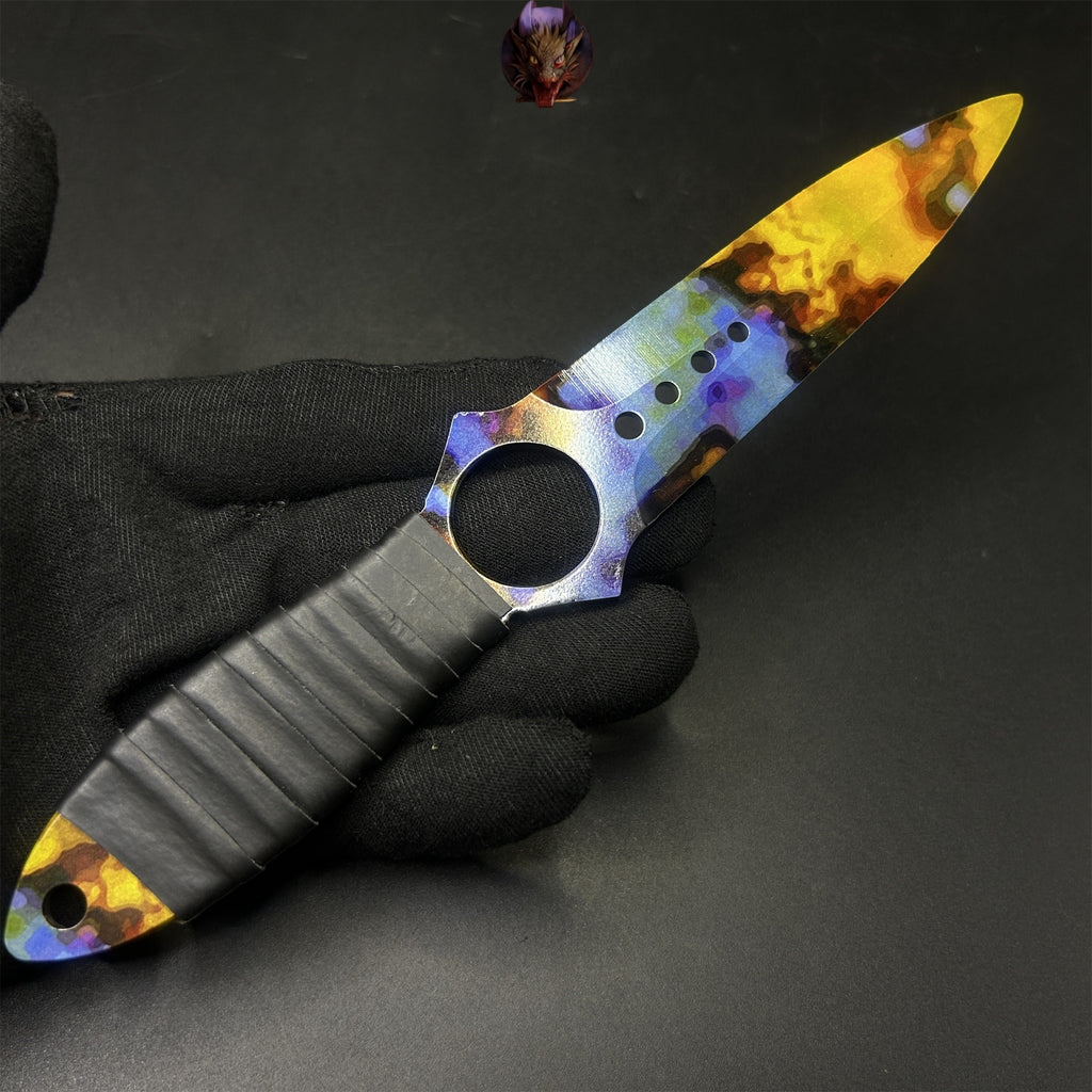 CS Game Skeleton Knife Steel Replica 7 Skins