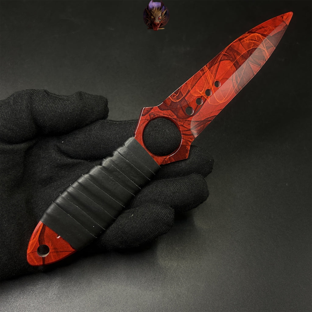 CS Game Skeleton Knife Steel Replica 7 Skins
