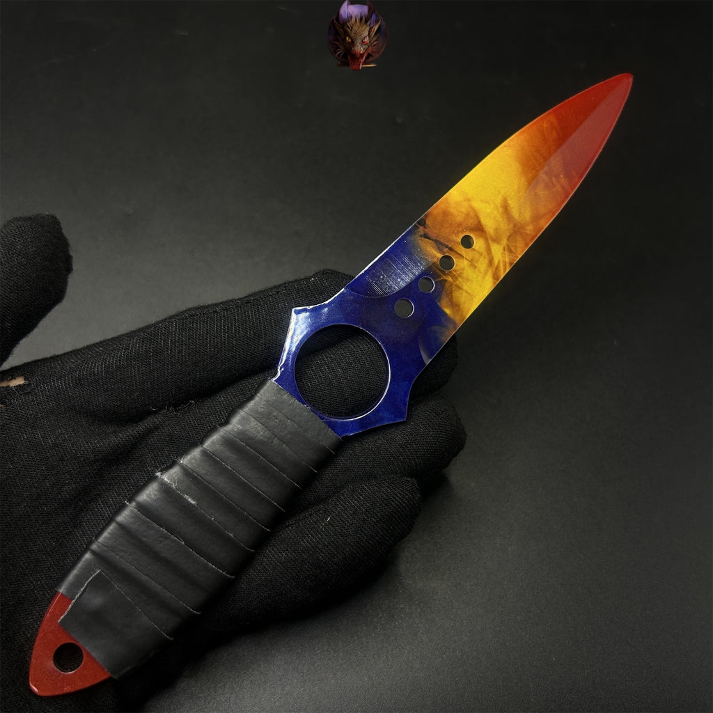 CS Game Skeleton Knife Steel Replica 7 Skins