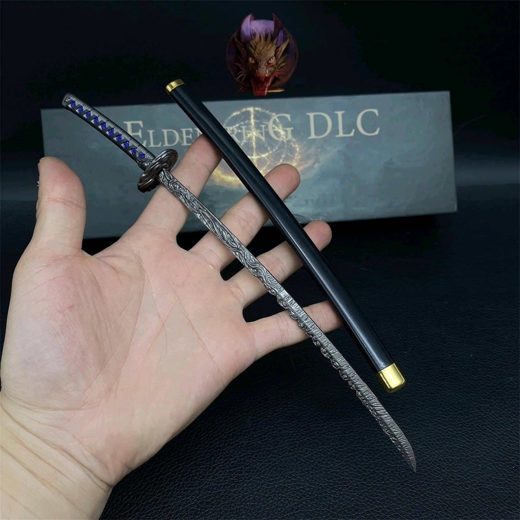 ER Star-Lined Katana Metal Replica With Gift Box & Stand