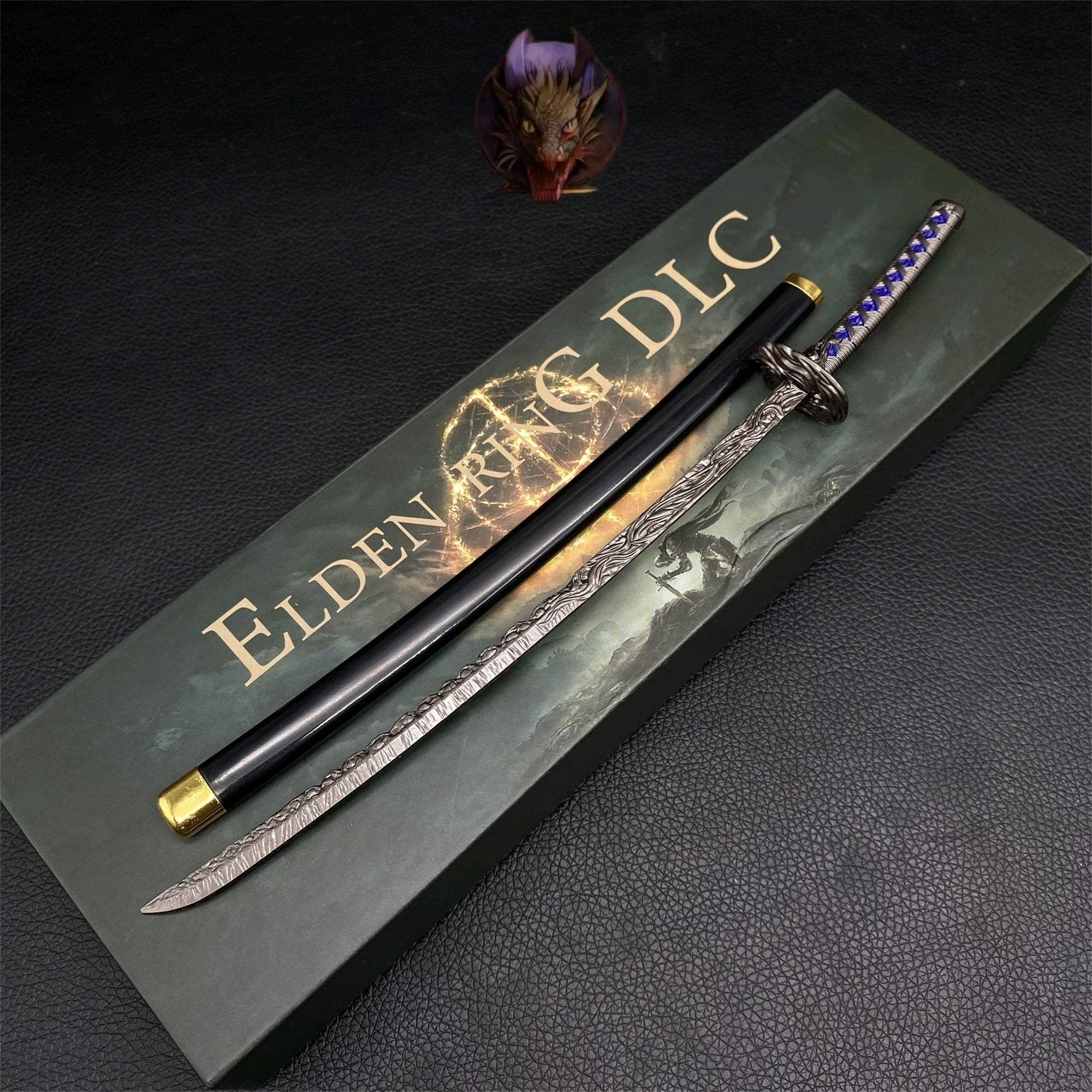 ER Star-Lined Katana Metal Replica With Gift Box & Stand
