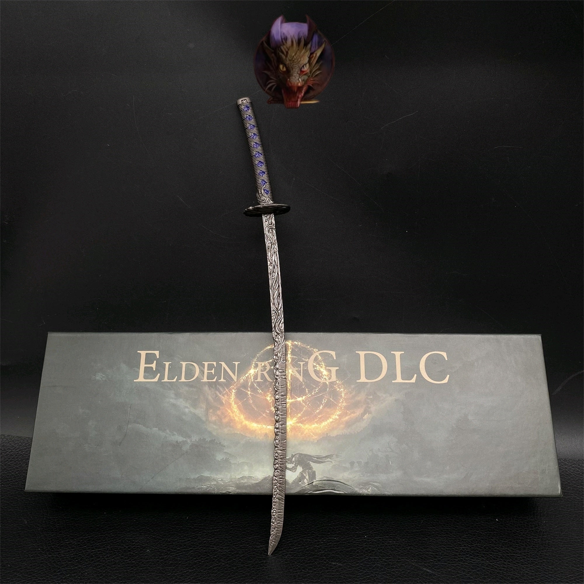 ER Star-Lined Katana Metal Replica With Gift Box & Stand