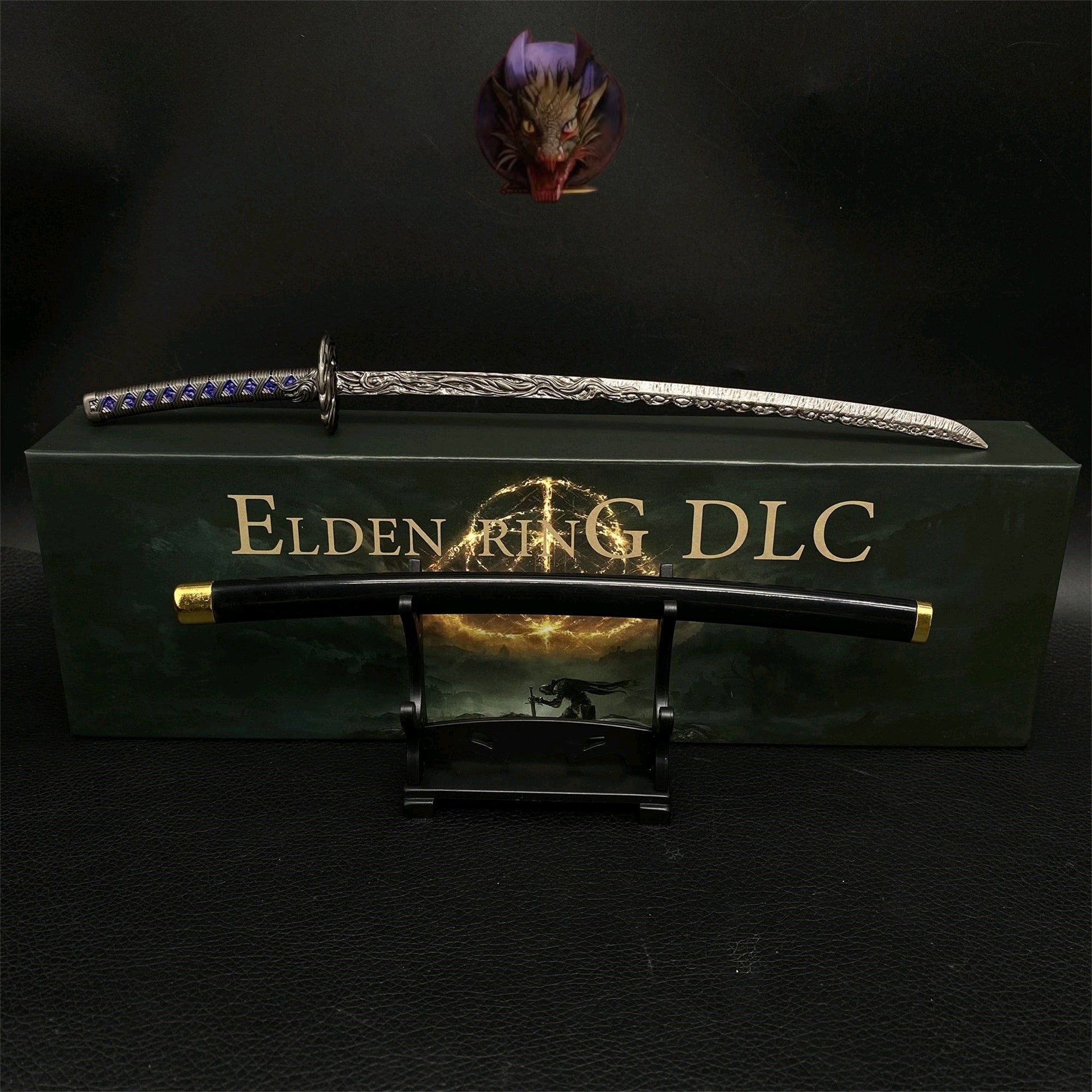 ER Star-Lined Katana Metal Replica With Gift Box & Stand