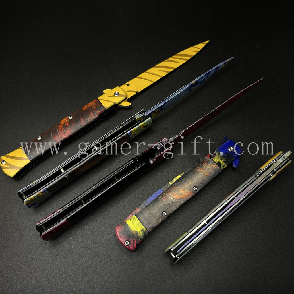 Go Game Stiletto Knife Steel Replica 5 In 1 Pack