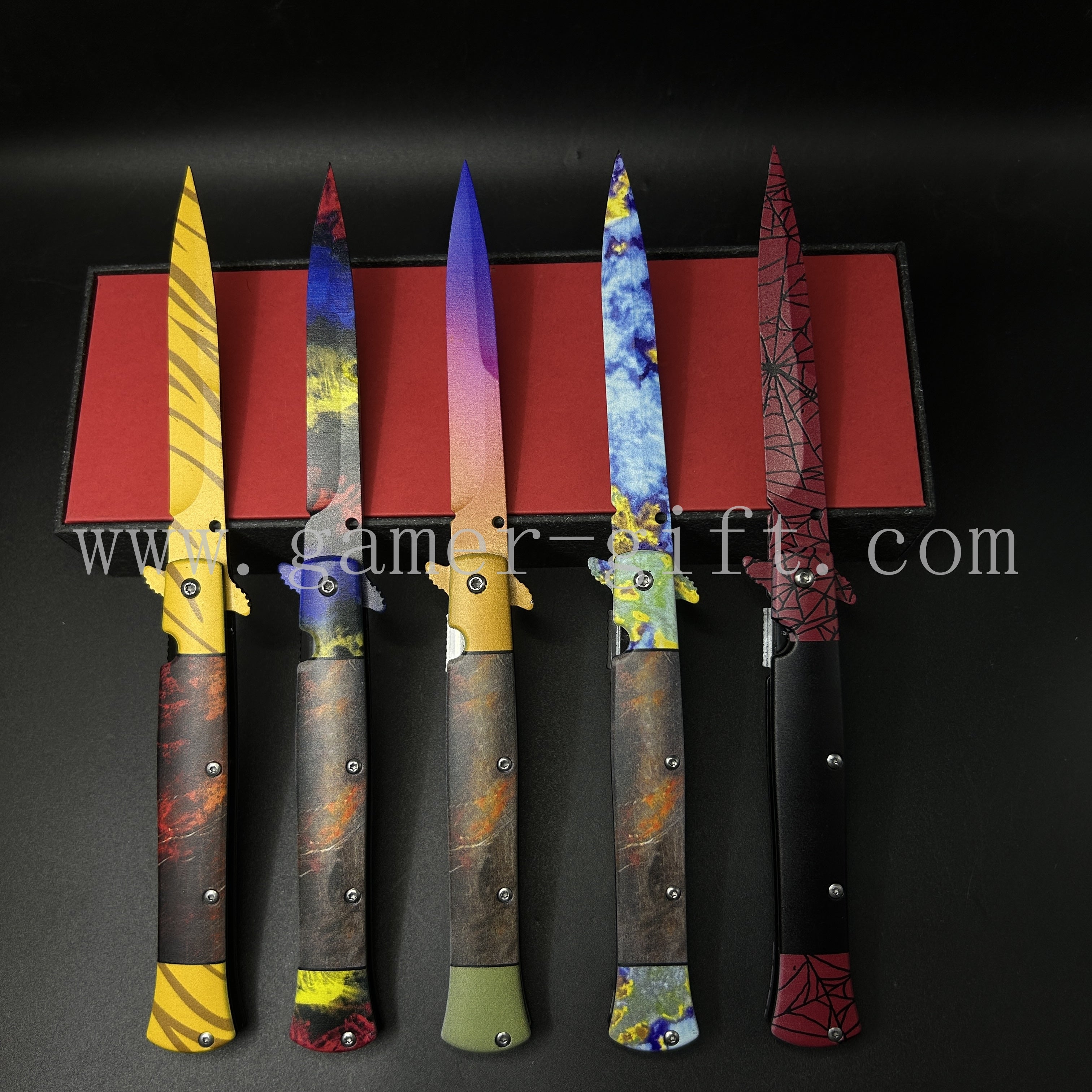 Go Game Stiletto Knife Steel Replica 5 In 1 Pack