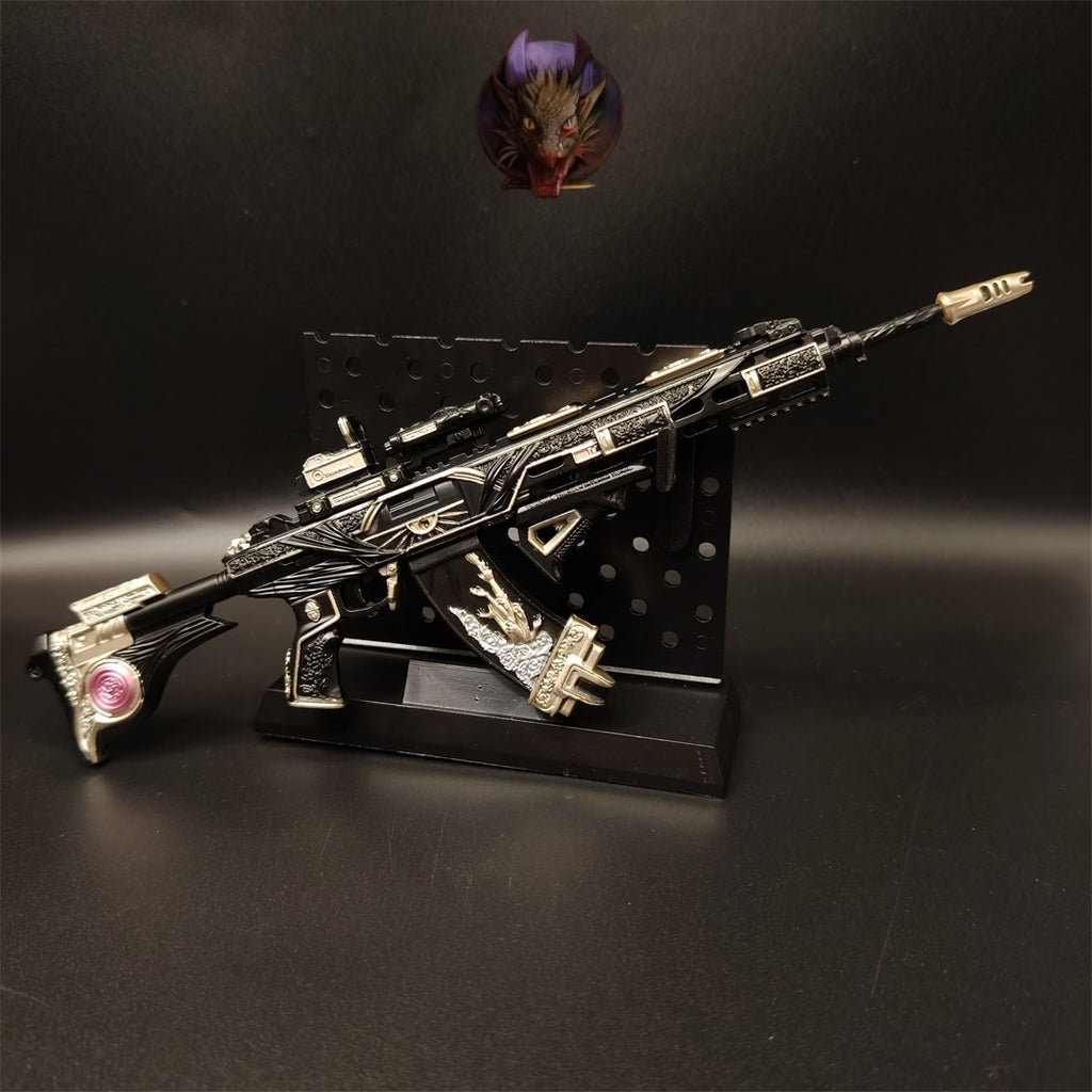 DF Game Tenglong Death Rose Assault Rifle Metal Replica Tiny Gun